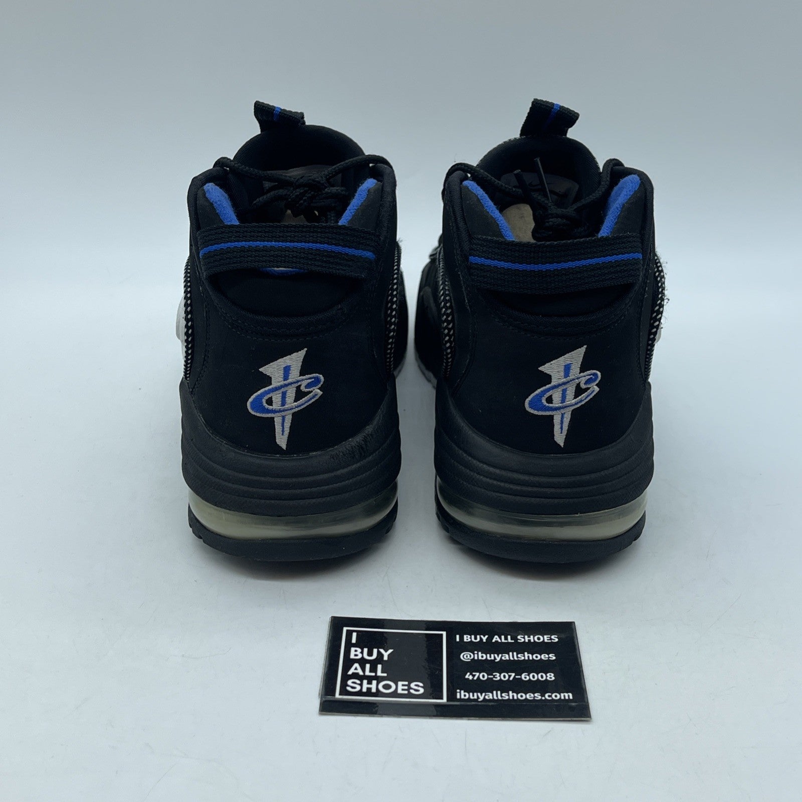 Size 9 - Nike Air Max Penny 1 2011 Orlando Black Blue Suede (311089-001)