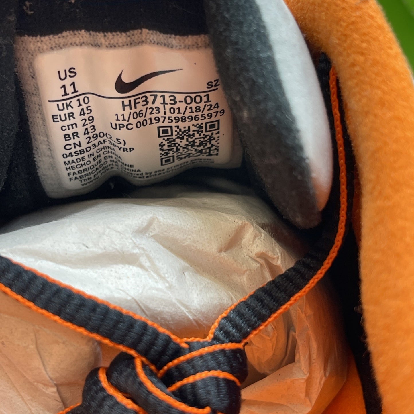 Size 11 - Nike HUF x Air Max 1 SP Orange Grey Suede Leather (HF3713-001)