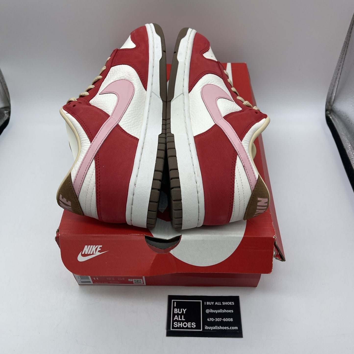 Size 12.5W - Nike Dunk Premium Low Bacon Suede Leather (FB7910-600)