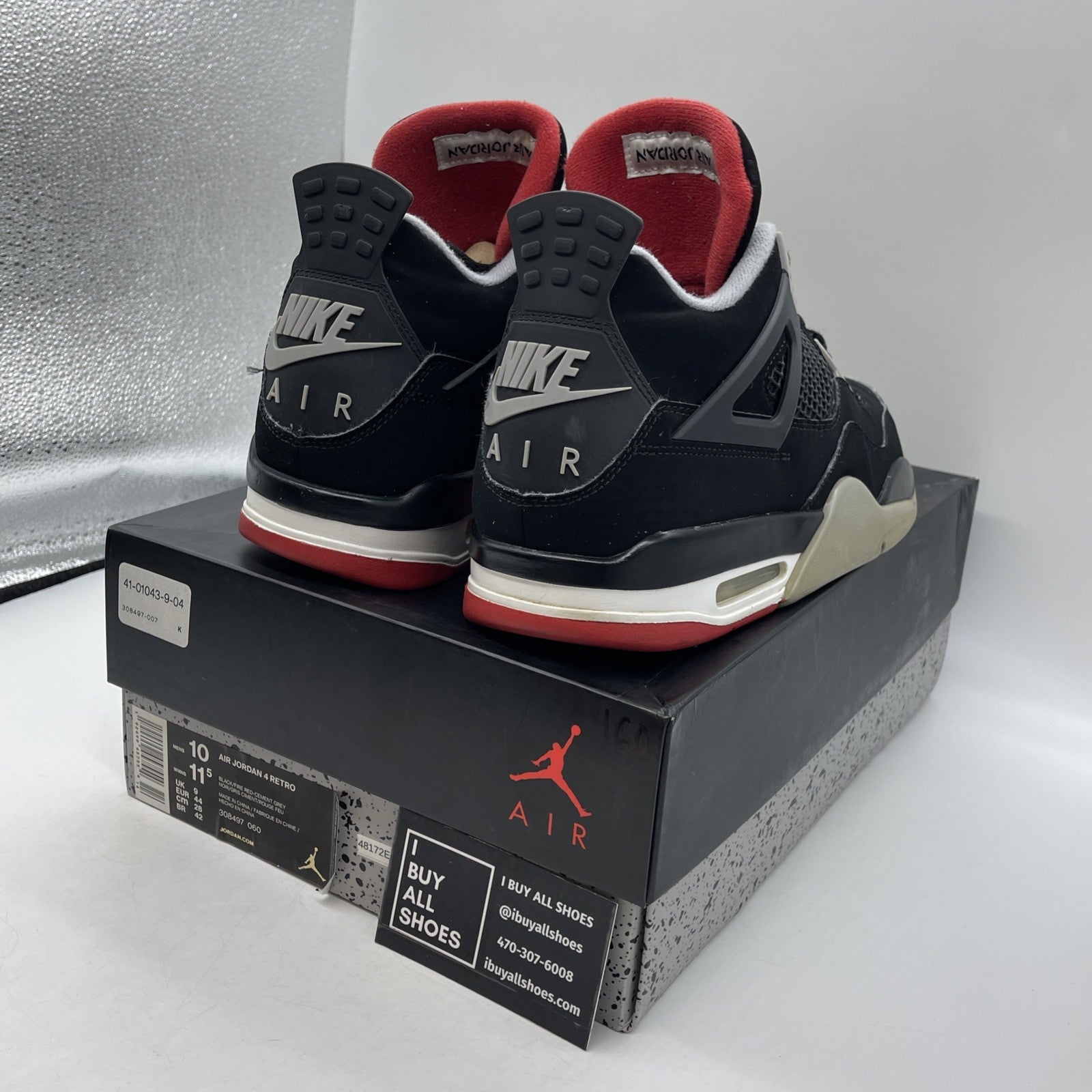 Size 10 - Air Jordan 4 Retro OG Mid Bred 2019 (308497-060)