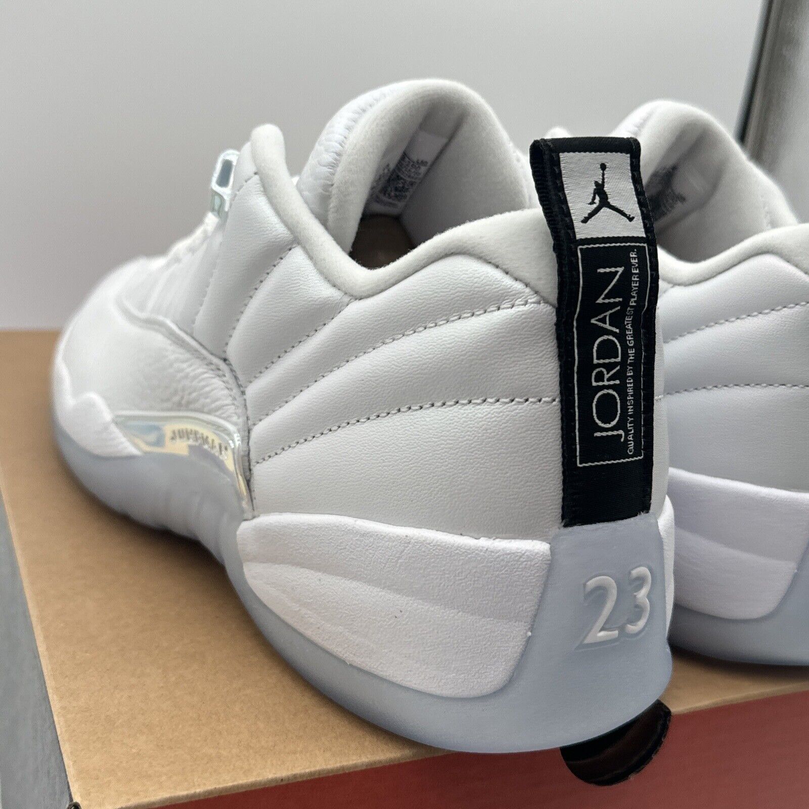 Size 11.5 - Jordan 12 Retro Low Easter Icy Sole All White Irredecent OG Box All