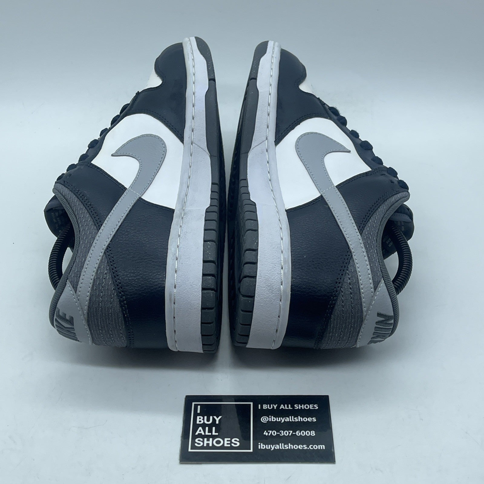 Size 9 - Nike Dunk Low Wolf Grey Light Obsidian Georgetown Youth W (318019-112)