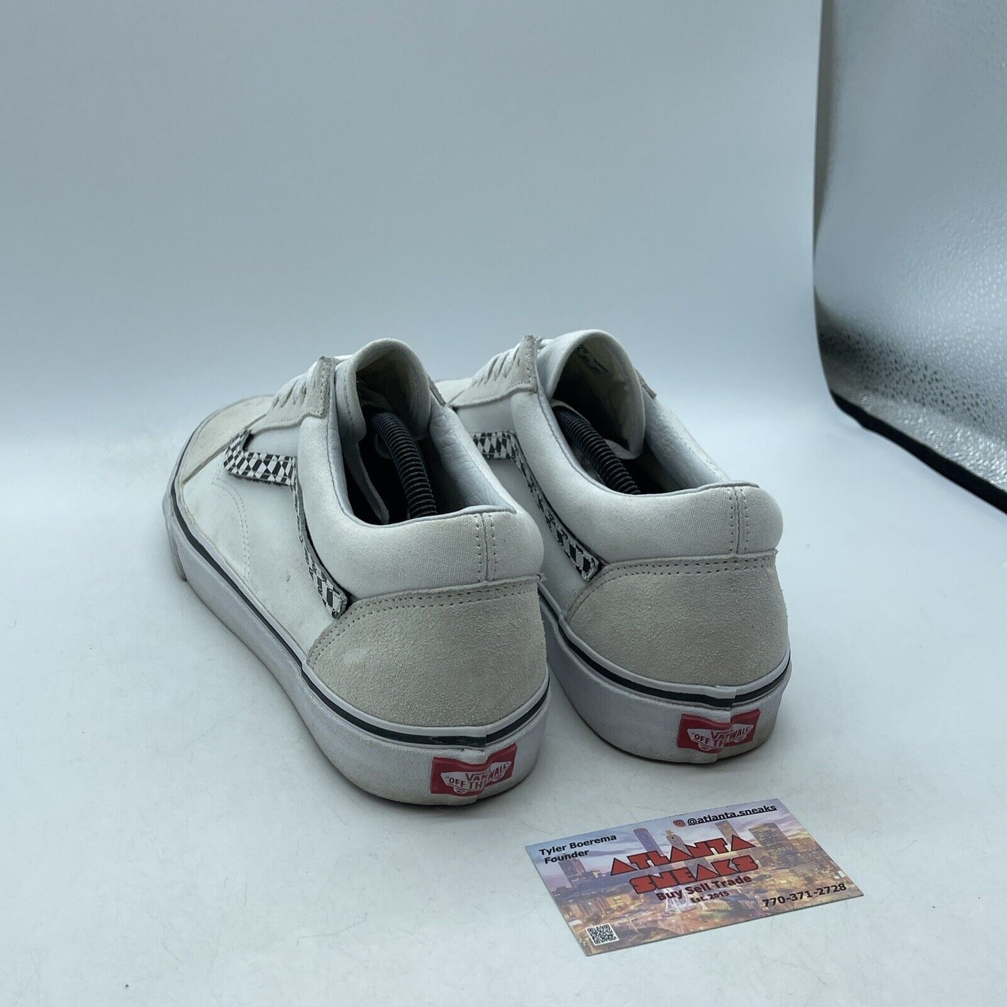 Size 12 - VANS Old Skool Jazz Stripes Black White Tan Suede Leather (721278)