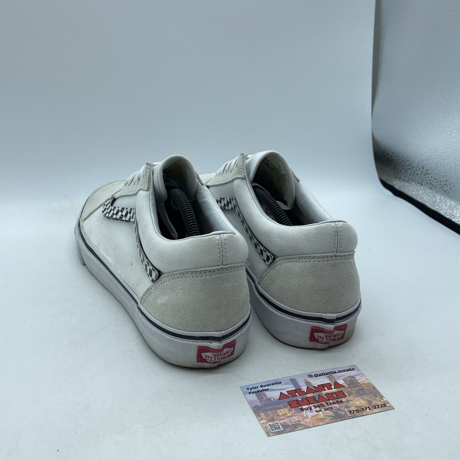 Size 12 - VANS Old Skool Jazz Stripes Black White Tan Suede Leather (721278)
