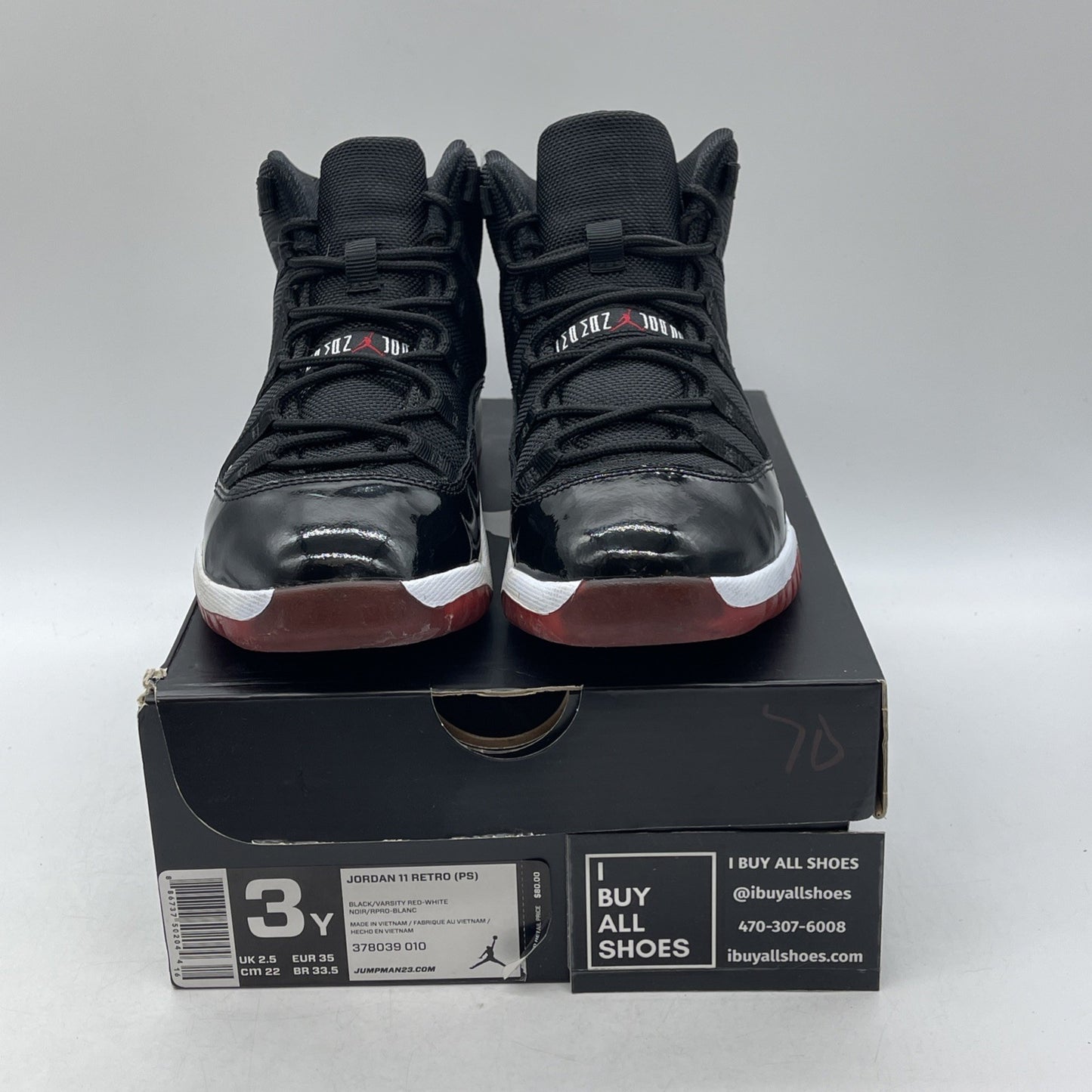 Size 3Y - Nike Air Jordan 11 Retro Playoffs 2012 (378039-010)