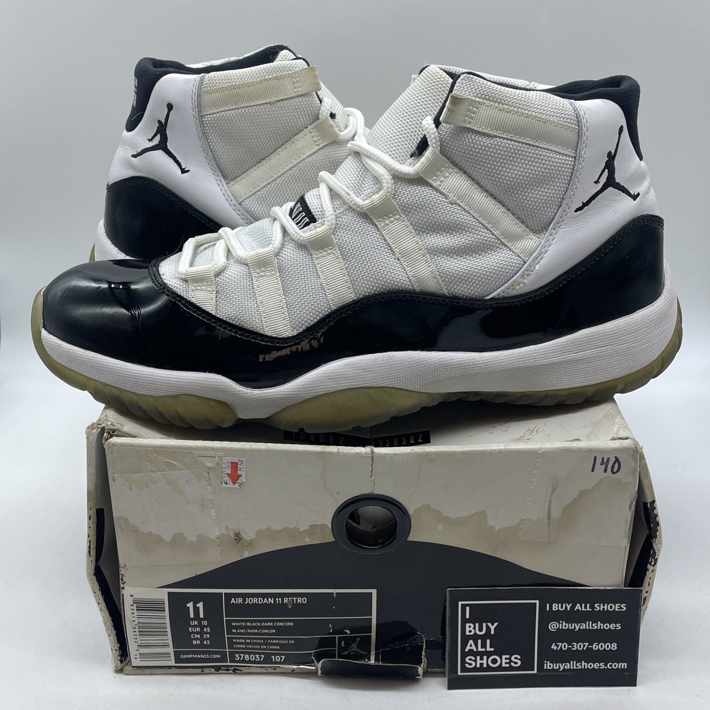 Size 11 - Air Jordan 11 Retro Concord 2011 (378037-107)