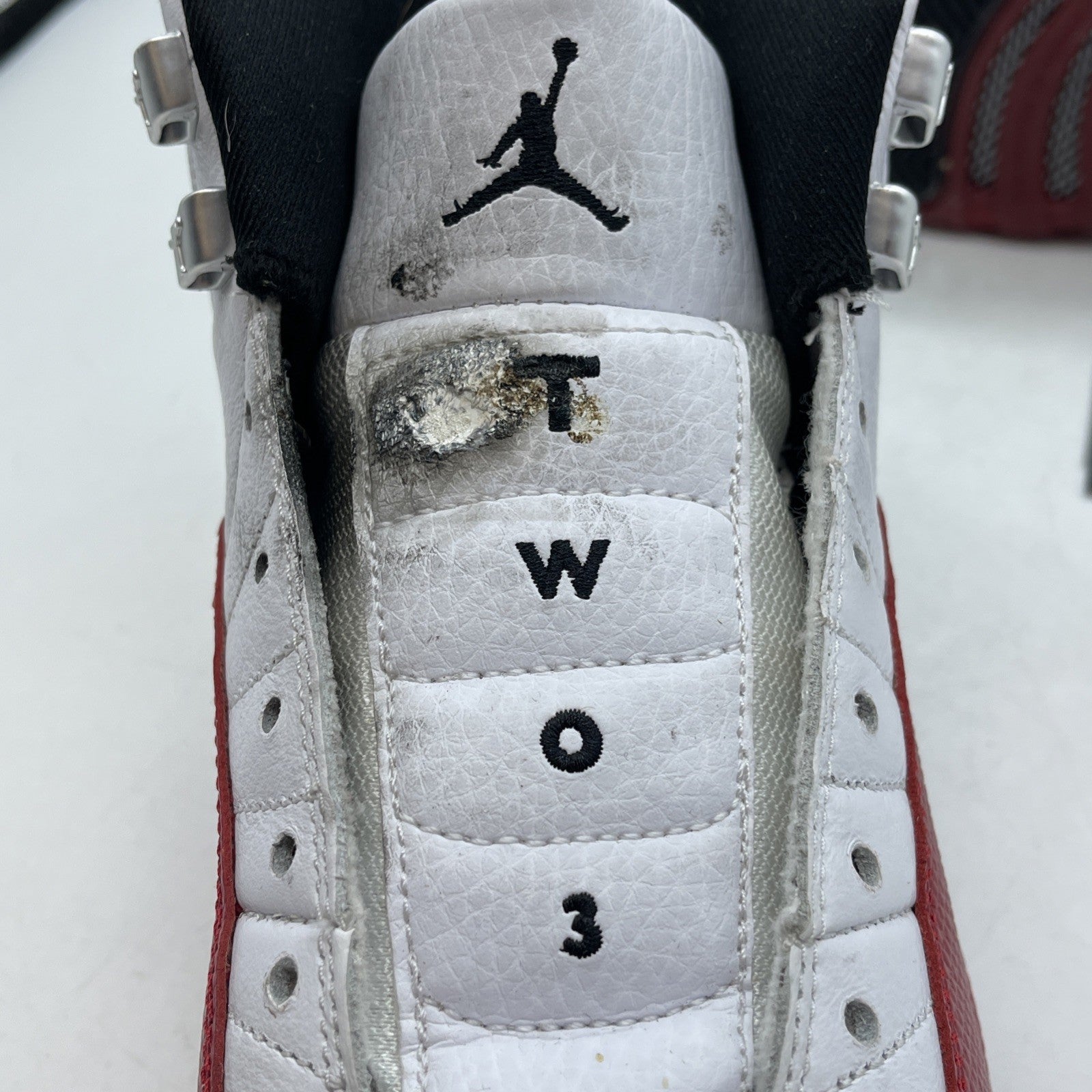 Size 4.5Y (GS) - Air Jordan 12 Retro Mid Cherry White Leather (153265-116)