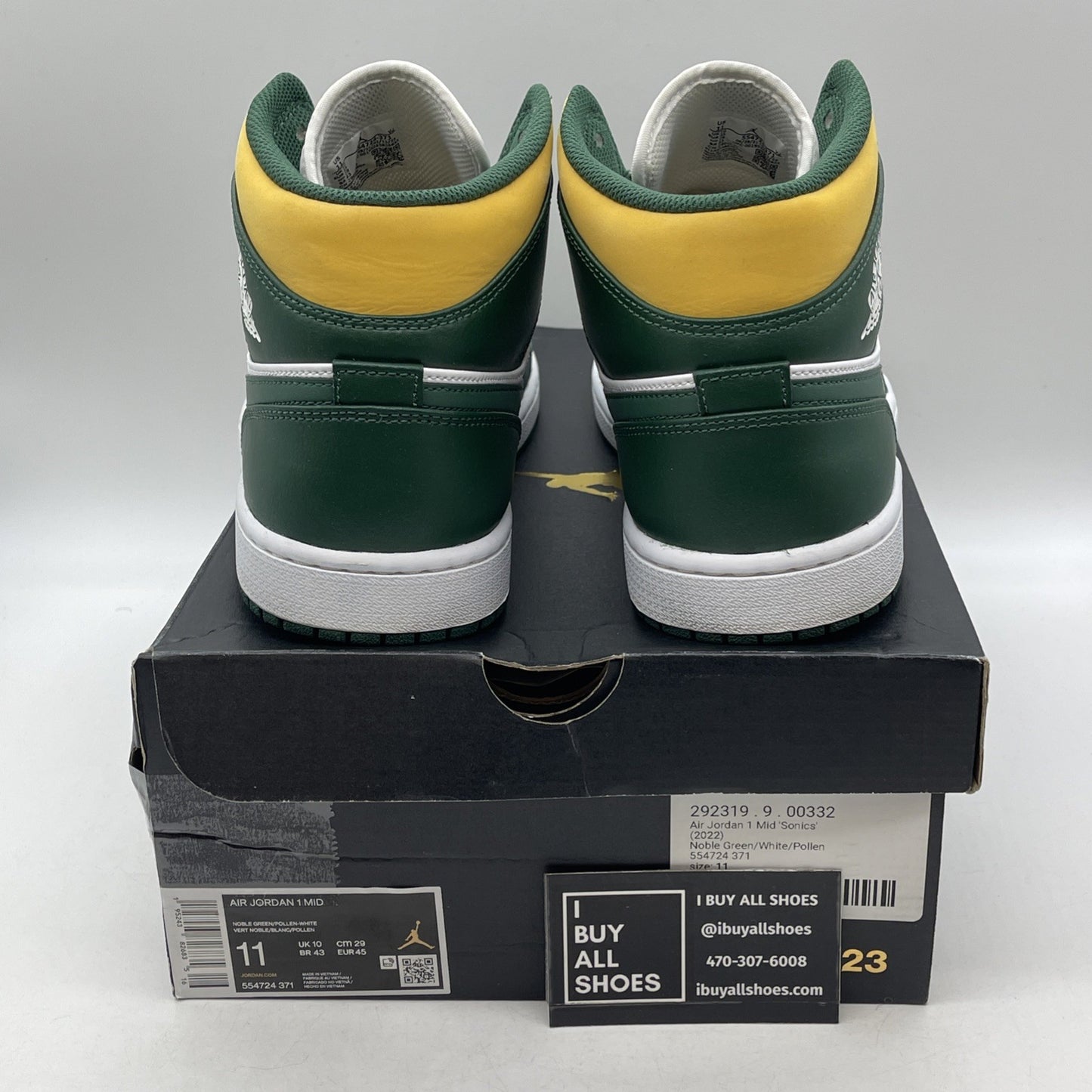 Size 11 - Air Jordan 1 Mid Sonics (554724-371)