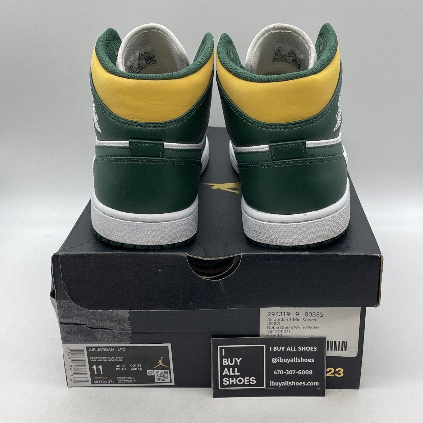 Size 11 - Air Jordan 1 Mid Sonics (554724-371)