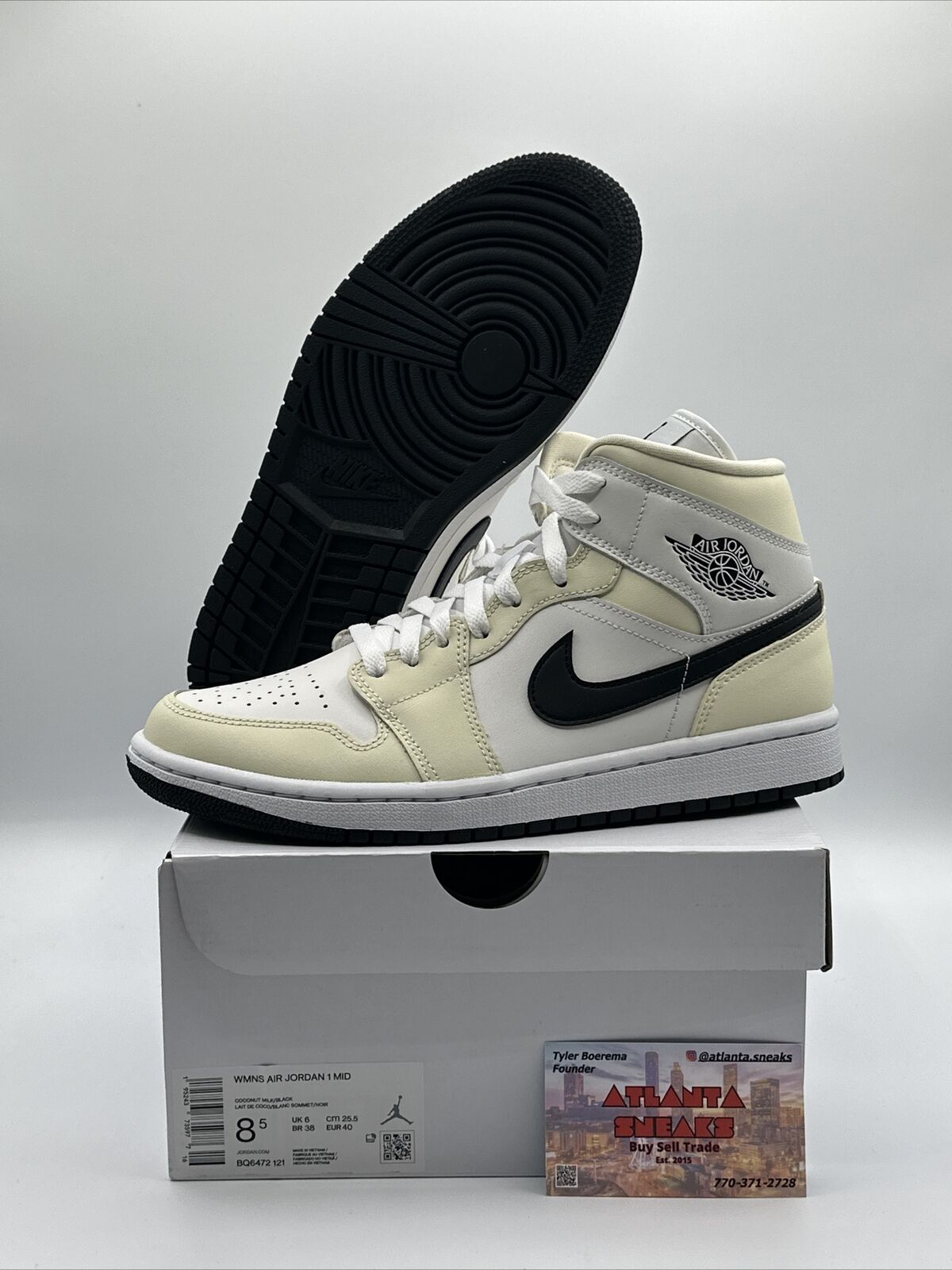 Size 8.5 - Jordan 1 Mid Coconut Milk - BQ6472121