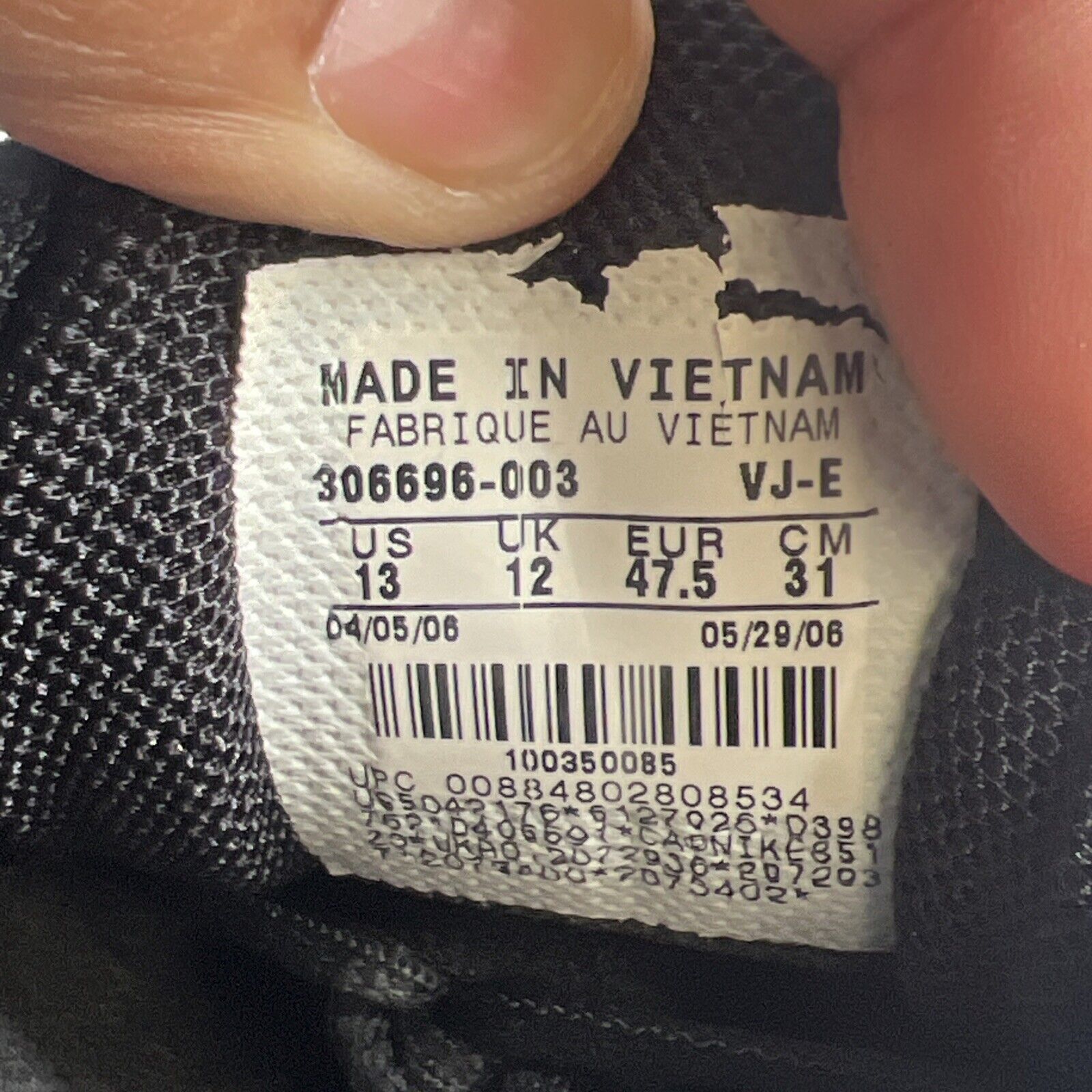 Size 13 - Nike Air Max Plus Low Triple Black Running (306696-003)