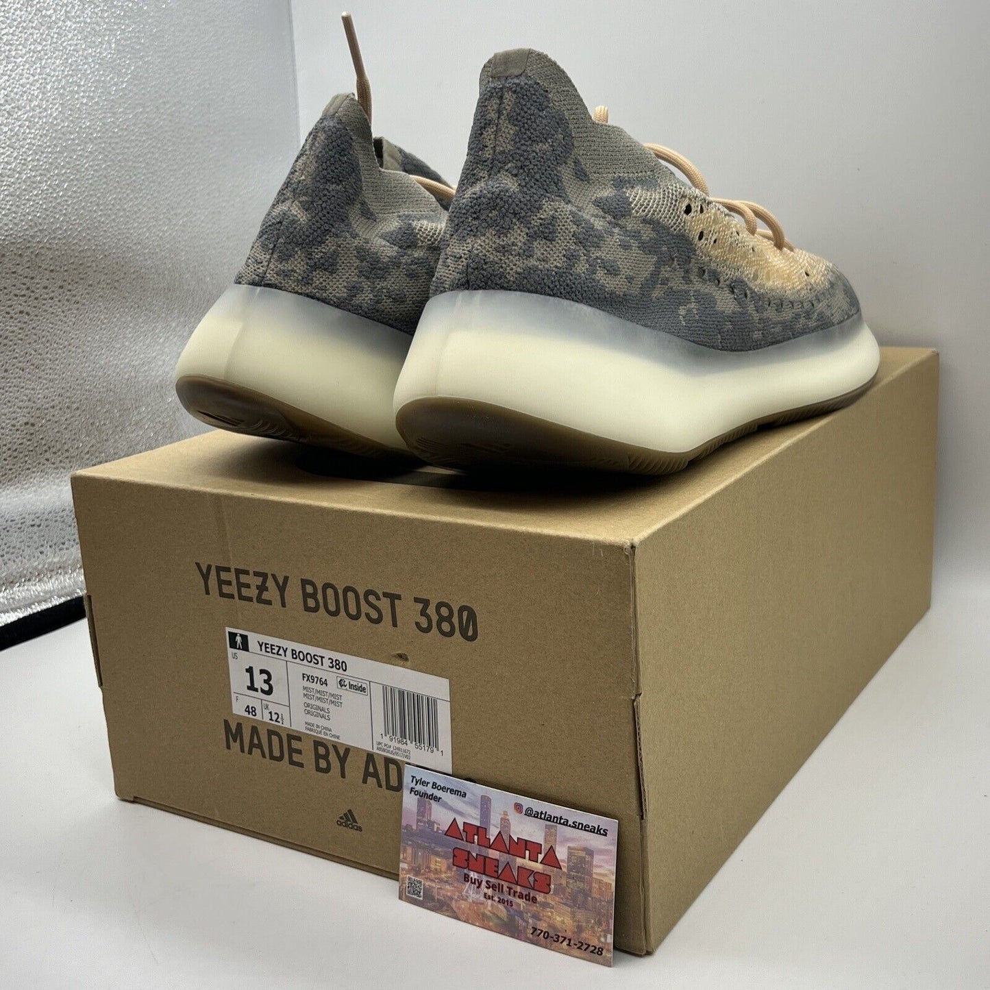 Size 13 - adidas Yeezy Boost 380 Mist Non-Reflective Brand New Og All