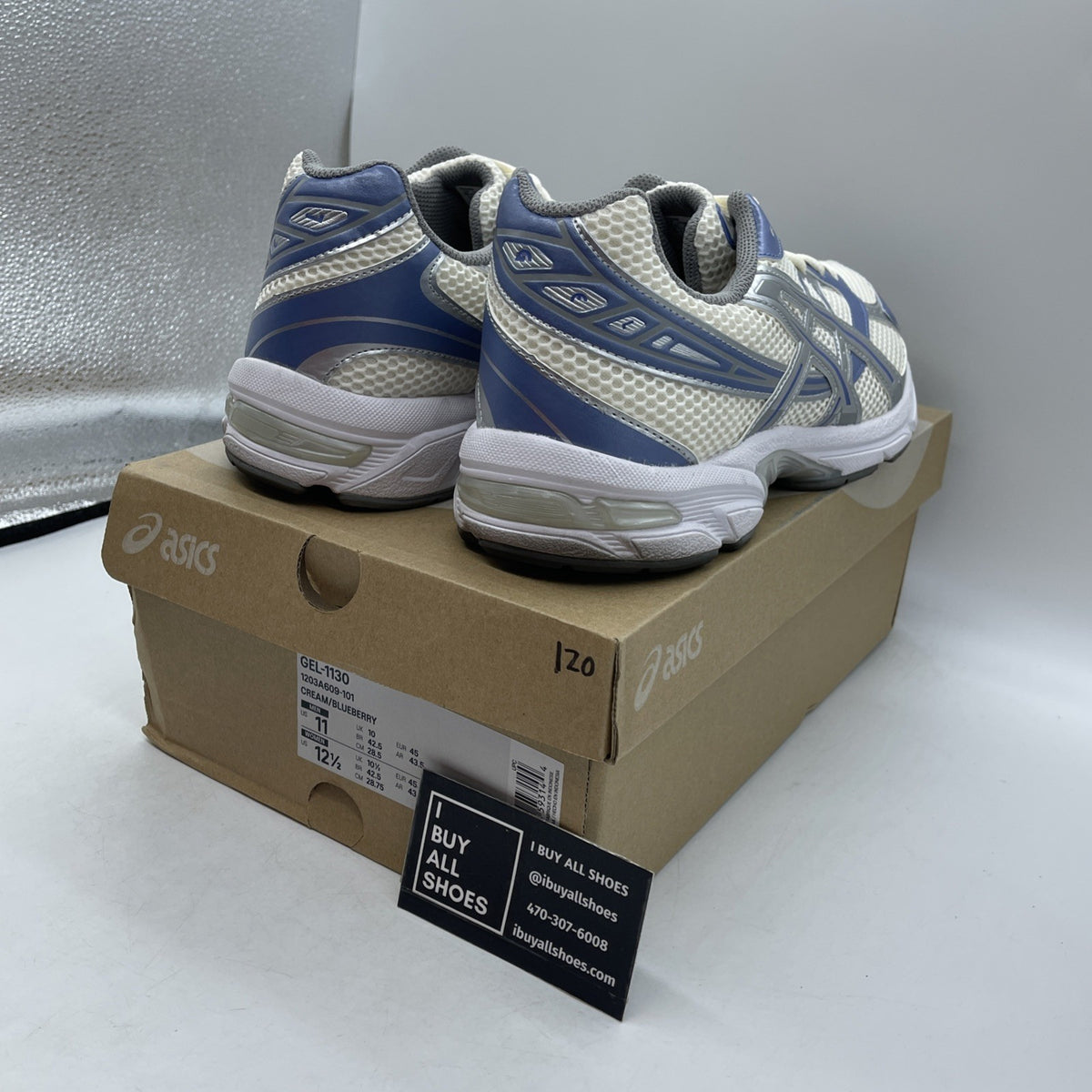 Size 11 - Asics Gel 1130 Cream Blueberry (1203A609-101)