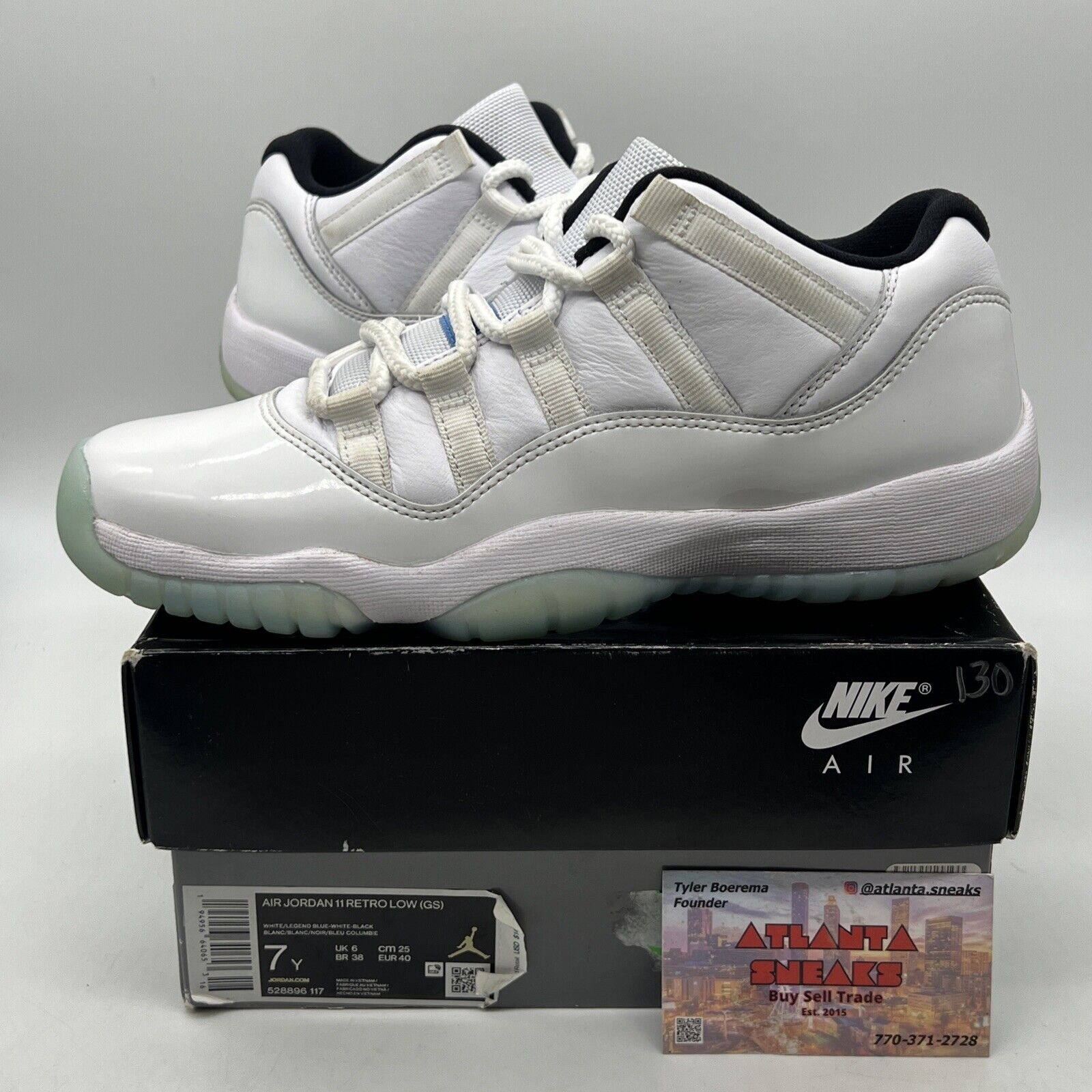 Size 7 - Jordan 11 Retro Low Legend Blue White (528896-117)