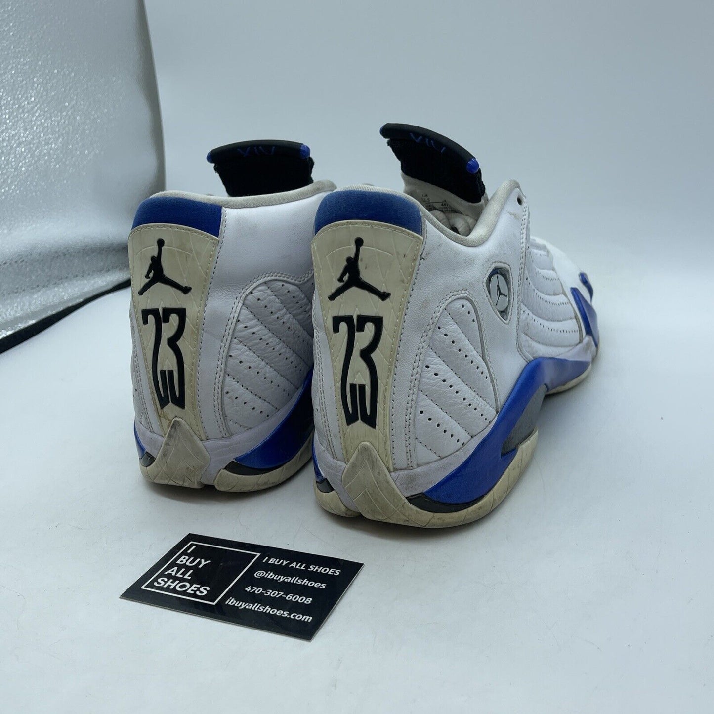 Size 11.5 - Air Jordan 14 Retro Hyper Royal Blue Black White (487471-104)