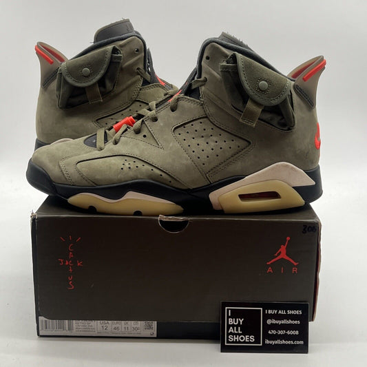 Size 12 - Air Jordan 6 Retro x Travis Scott Mid Olive (CN1084-200)