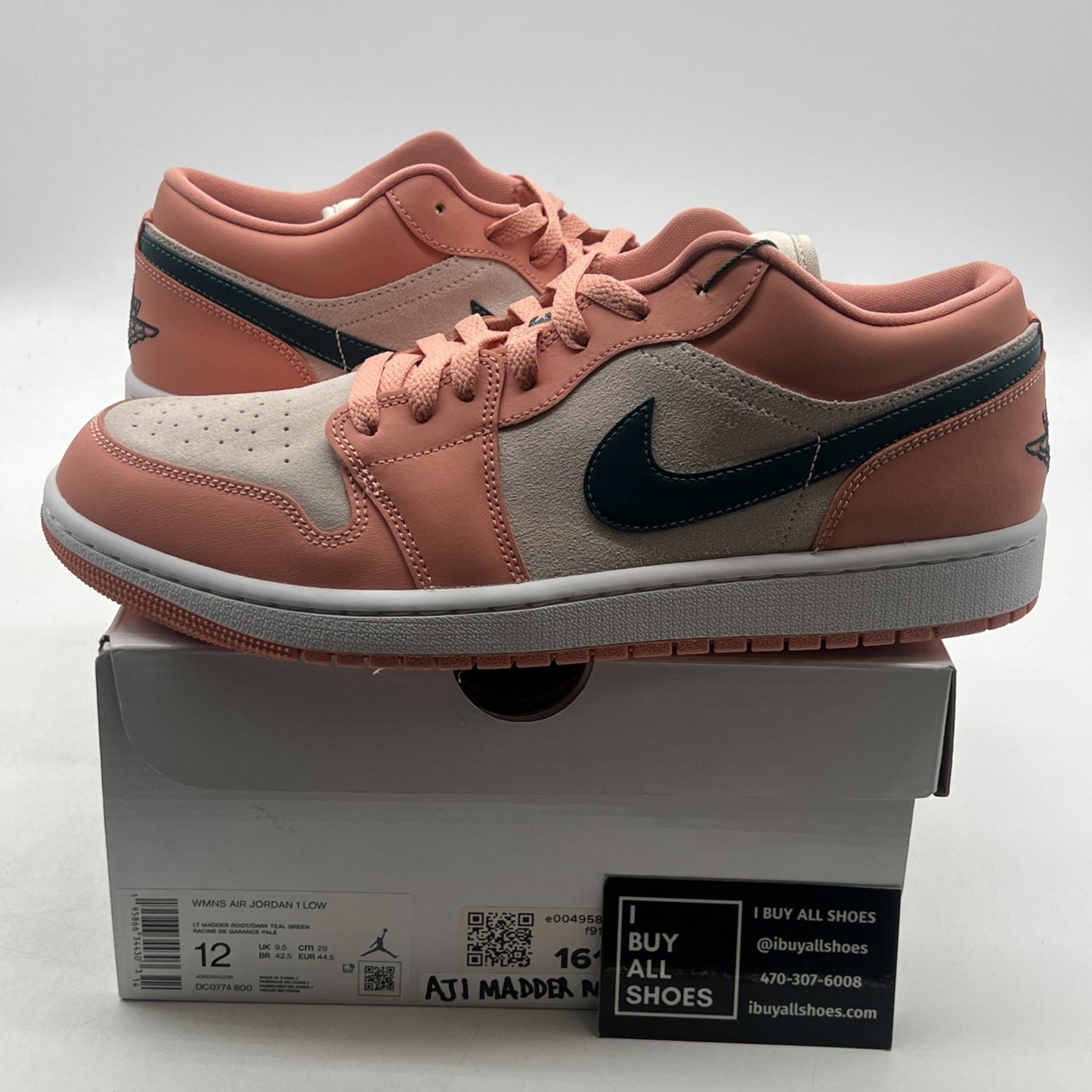 Size 12W - Air Jordan 1 Low Light Madder Root Women's (DC0774-800)