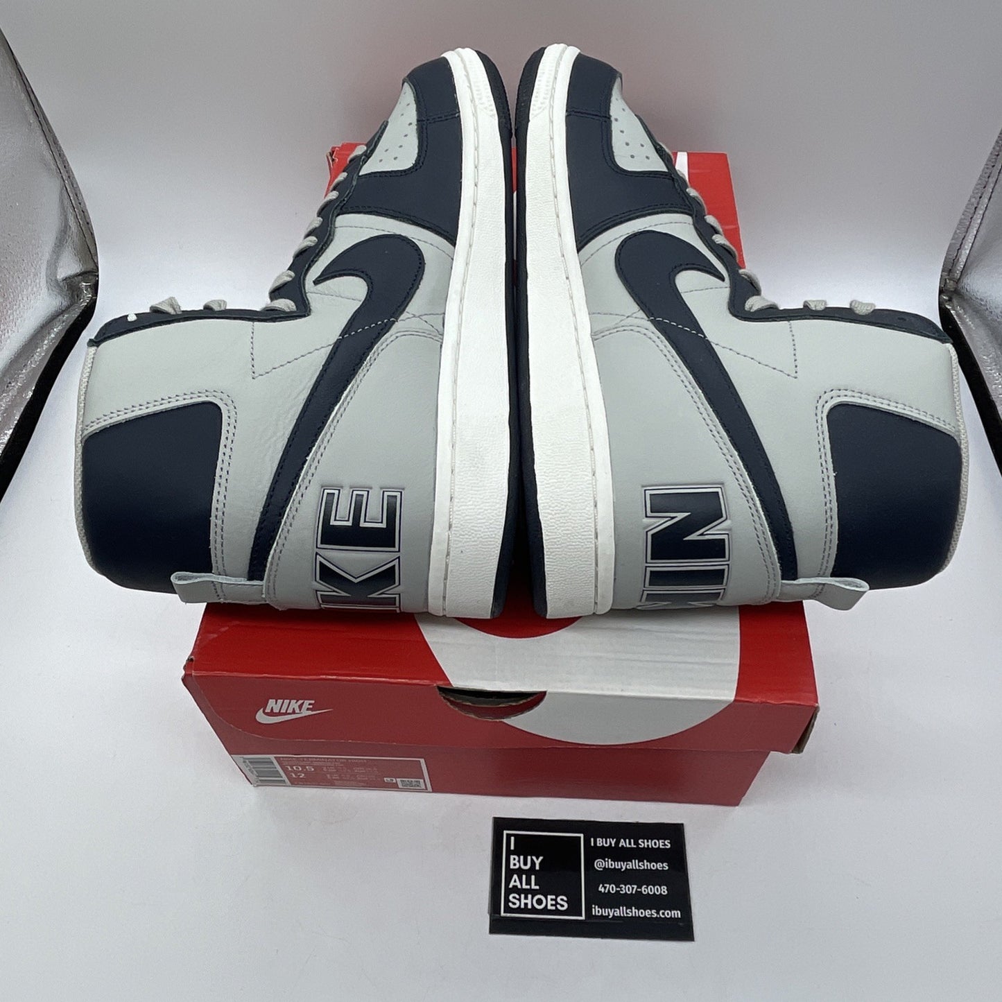 Size 10.5 - Nike Terminator High Georgetown Grey Blue Leather (FB1832-001)