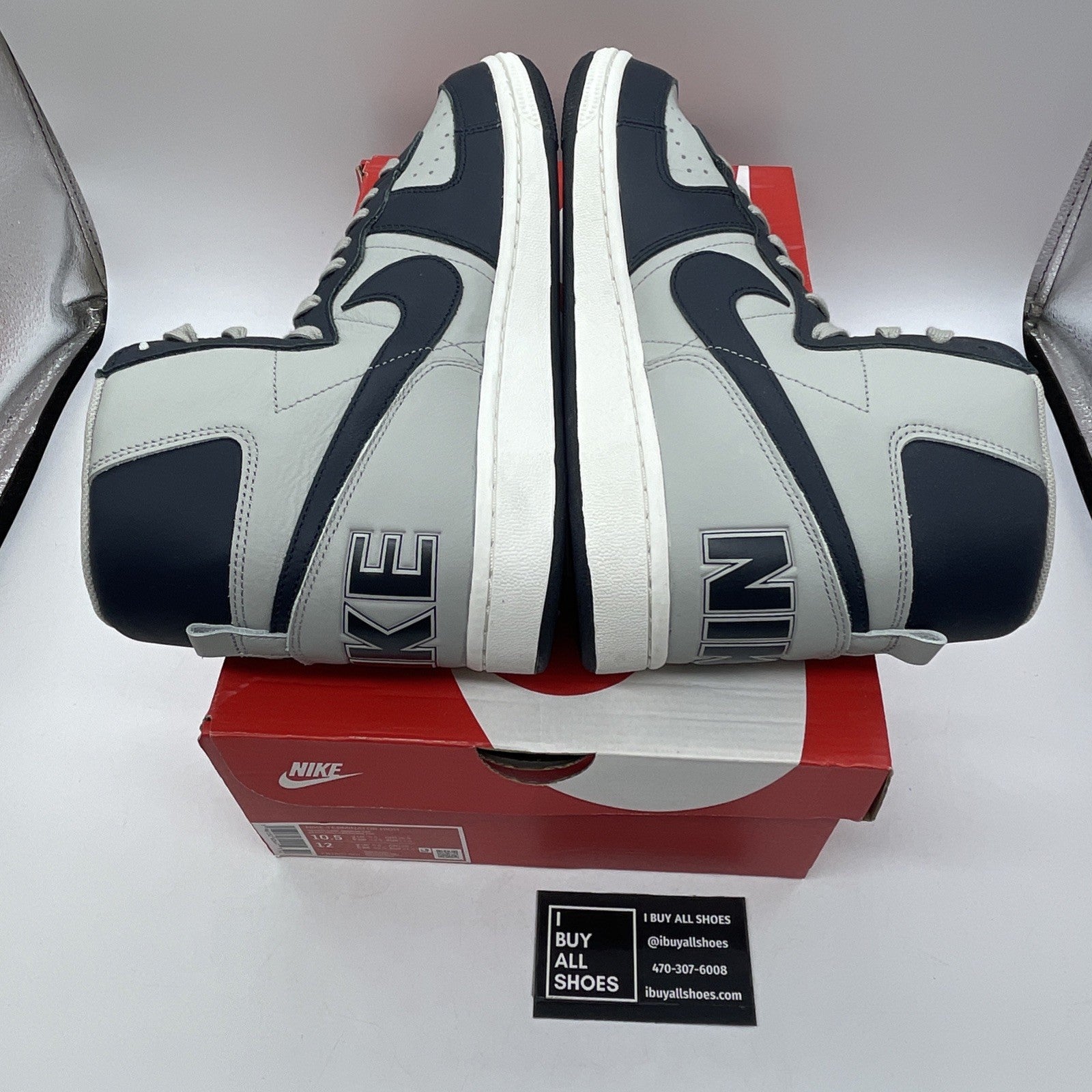 Size 10.5 - Nike Terminator High Georgetown Grey Blue Leather (FB1832-001)
