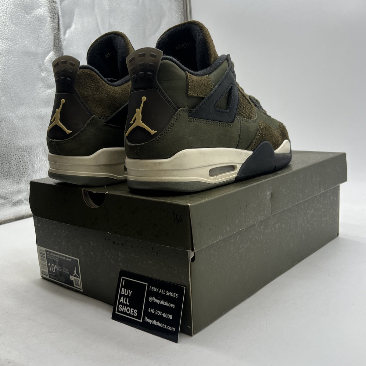 Size 10.5 - Air Jordan 4 SE Retro Low Craft - Olive (FB9927-200)