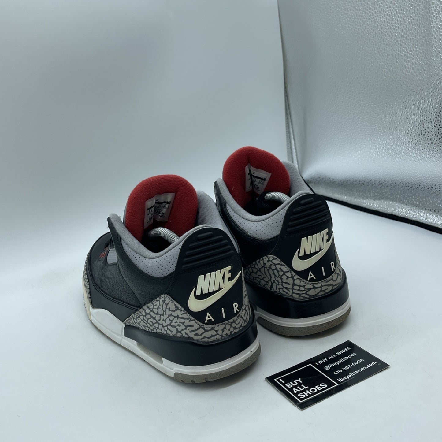 Size 9.5 - Jordan 3 Retro OG Mid Black Cement Suede Leather (854262-001)