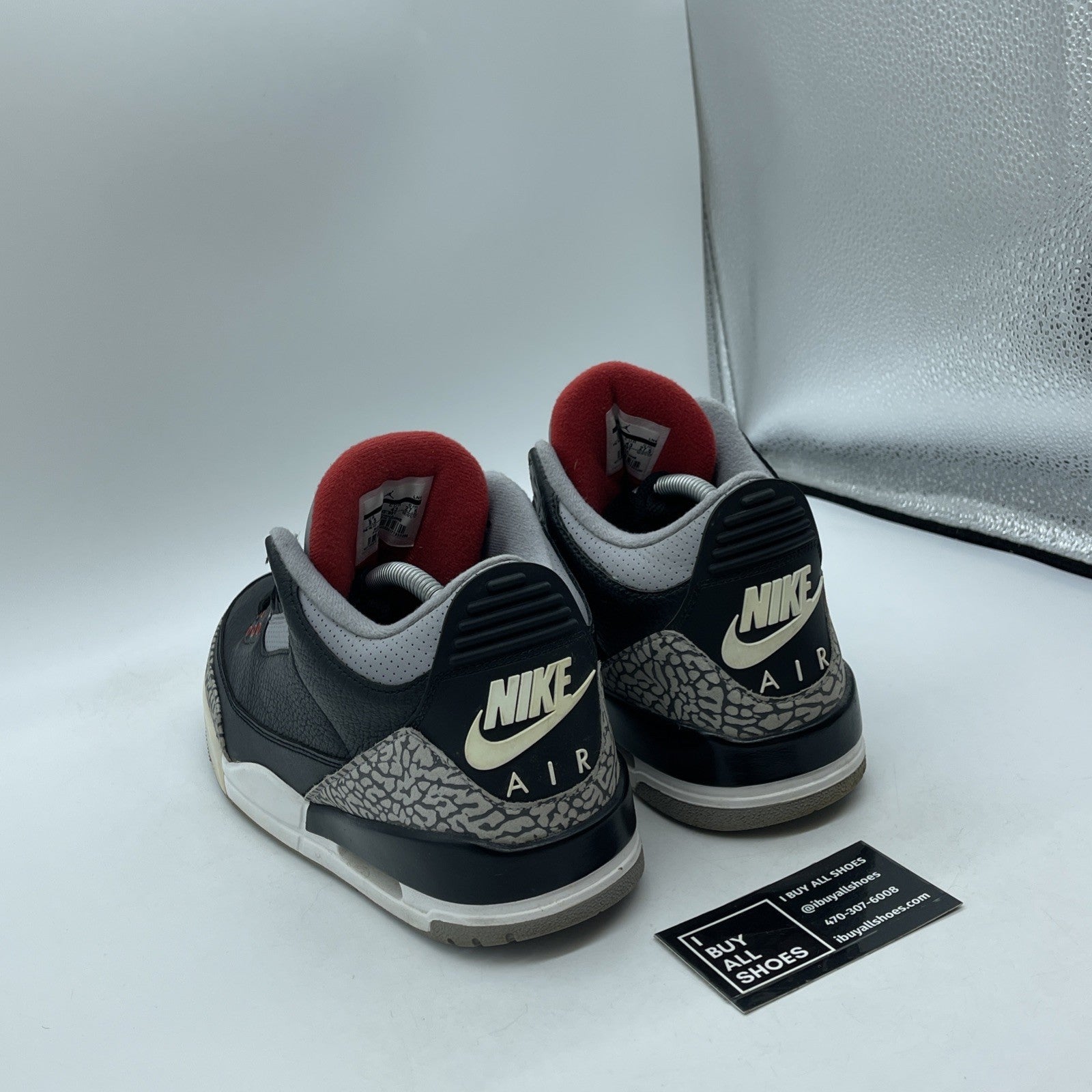Size 9.5 - Jordan 3 Retro OG Mid Black Cement Suede Leather (854262-001)