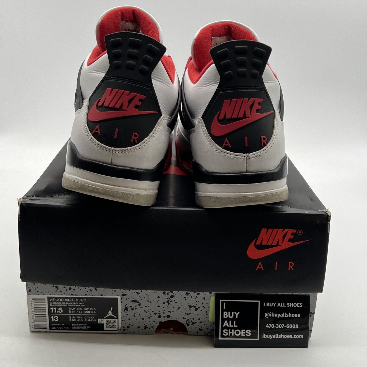 Size 11.5 - Air Jordan 4 Retro OG Mid Fire Red (DC7770-160)