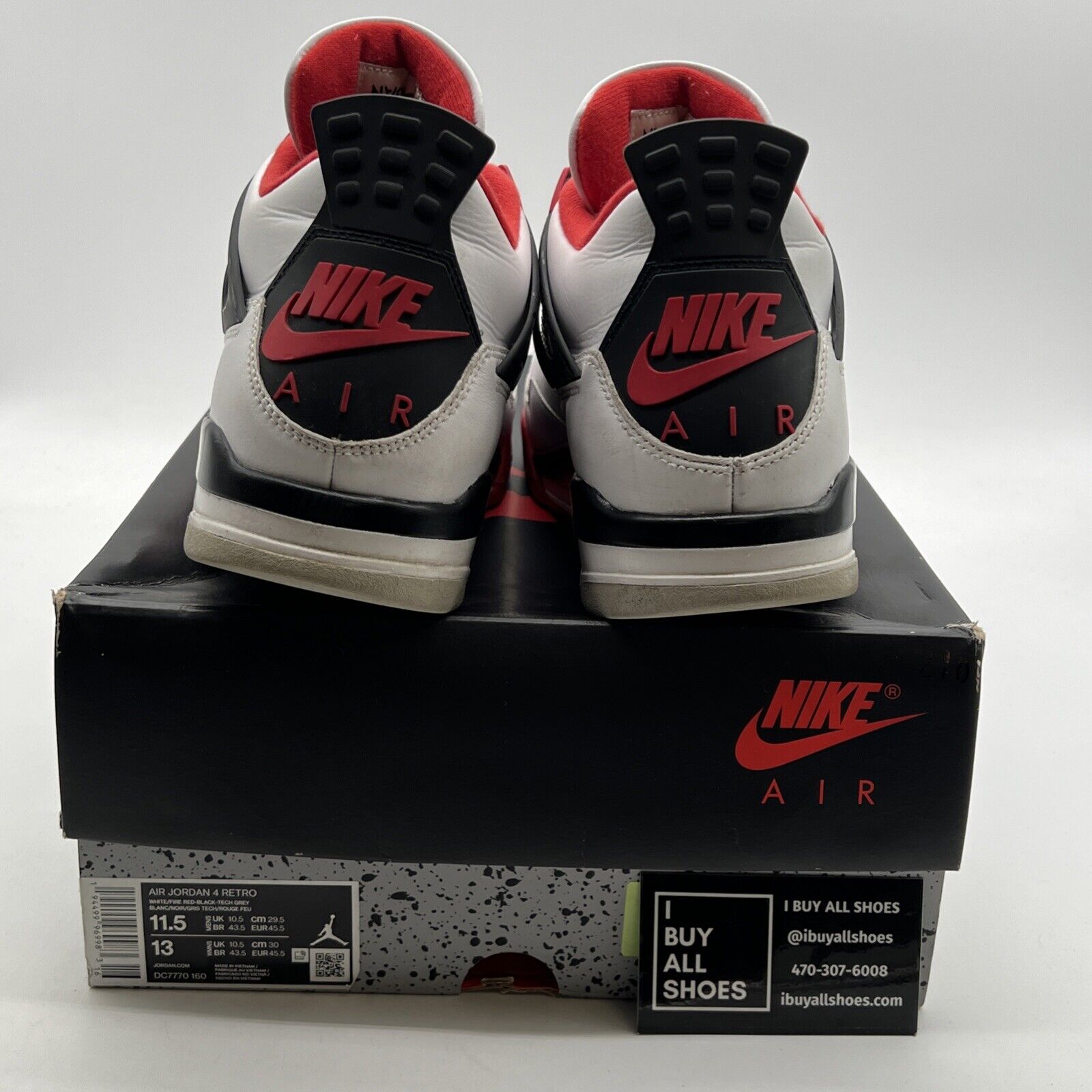 Size 11.5 - Air Jordan 4 Retro OG Mid Fire Red (DC7770-160)