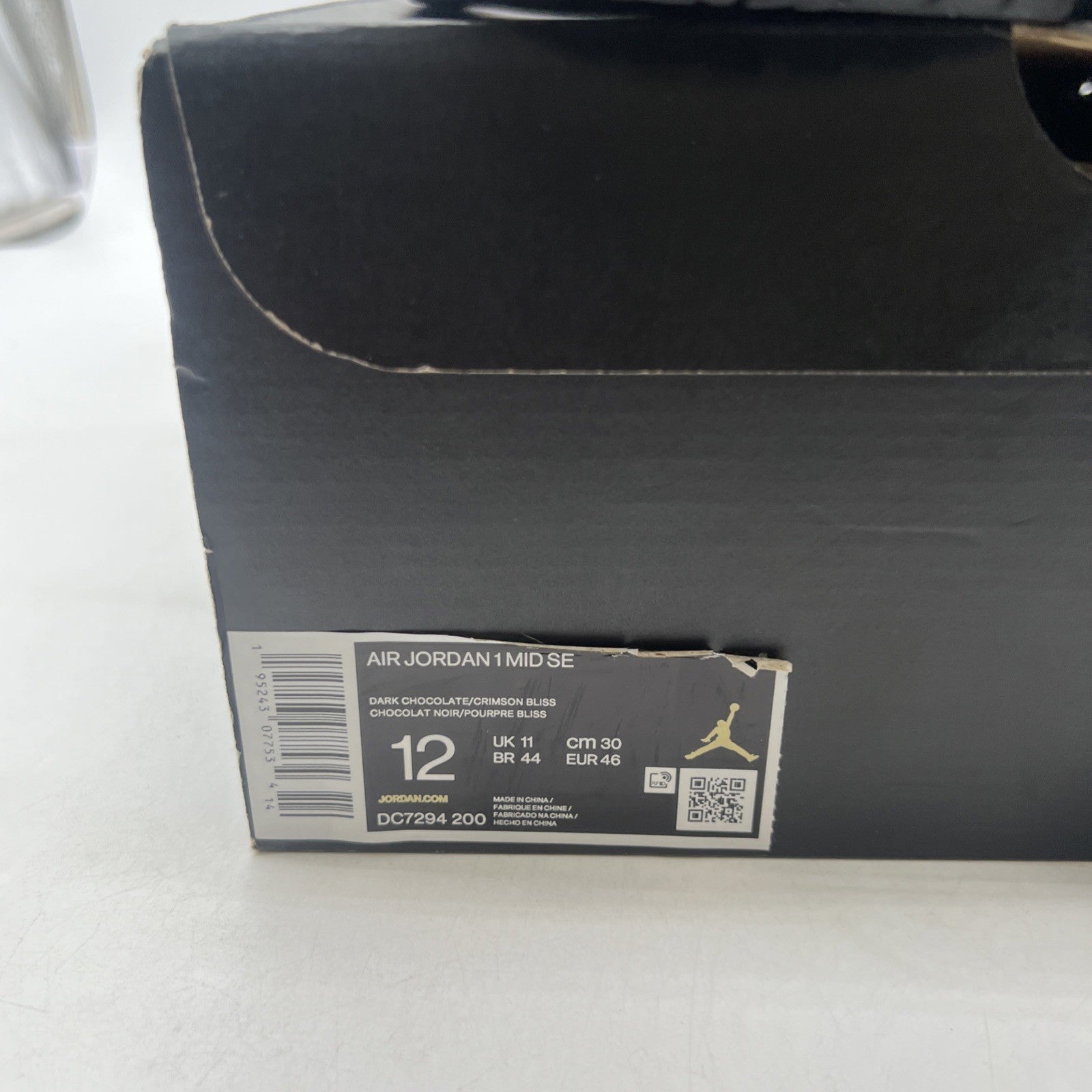 Size 12 - Air Jordan 1 Mid Dark Chocolate Crimson Bliss (DC7294-200)