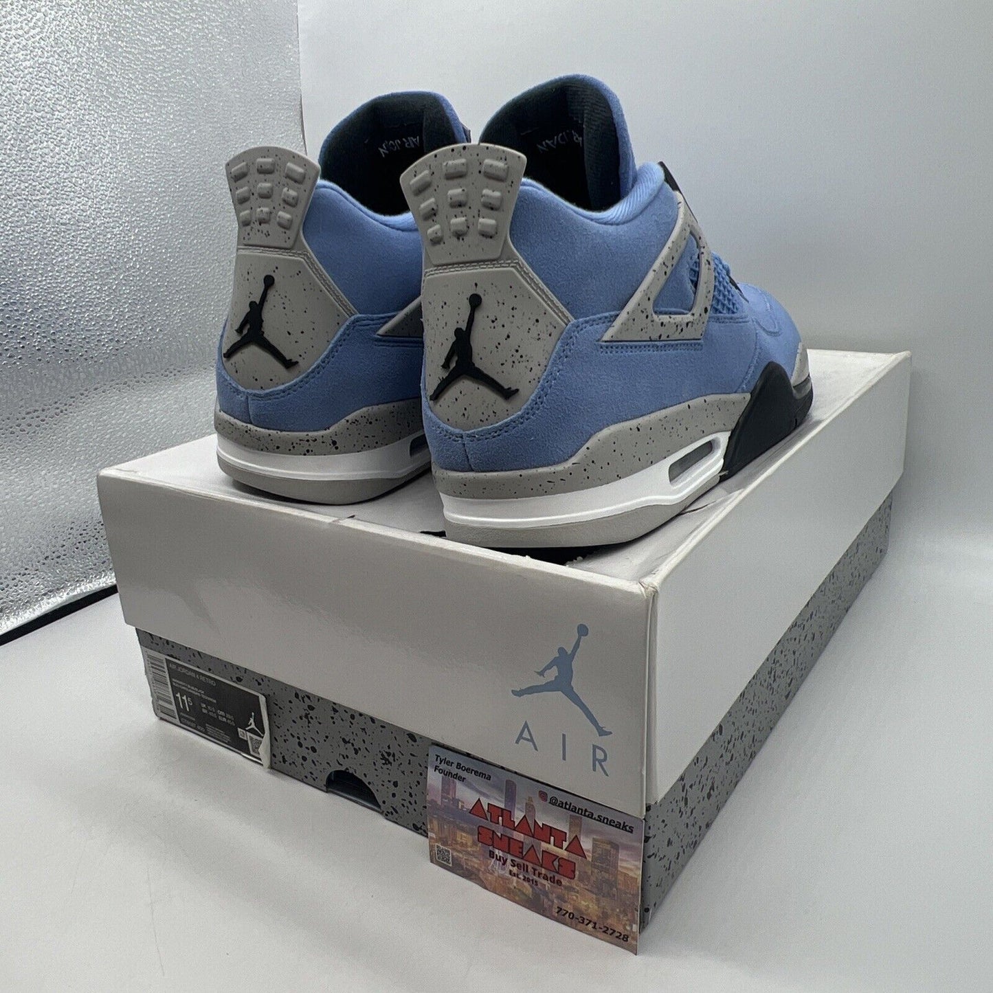 Size 11.5 - Jordan 4 Retro Mid University Blue Brand New Og All