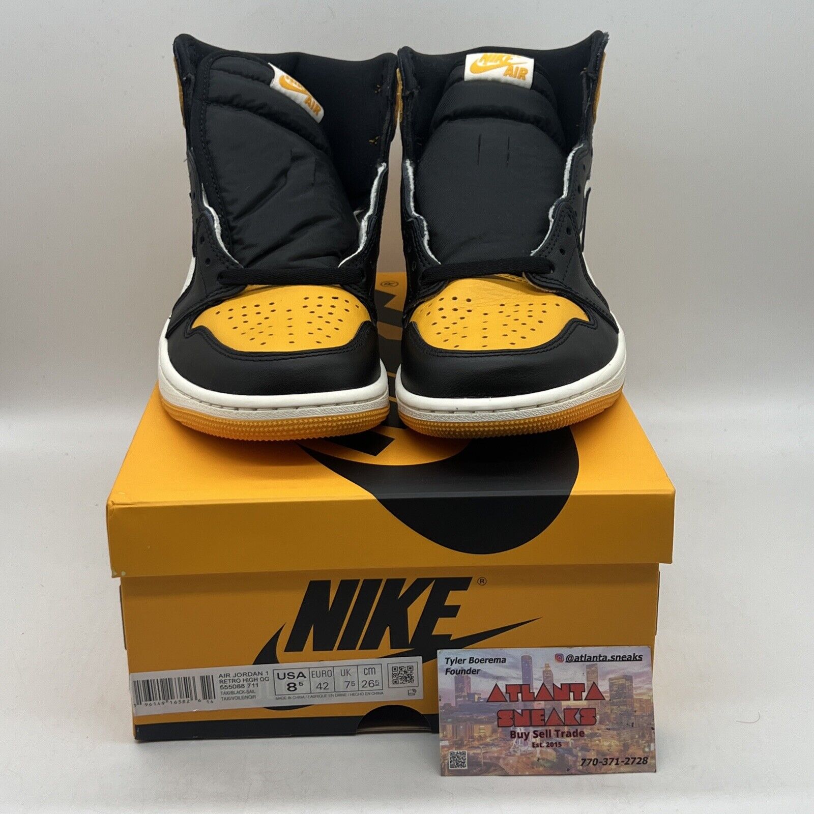 Size 8.5 - Jordan 1 Retro OG High Yellow Toe Brand New Og All