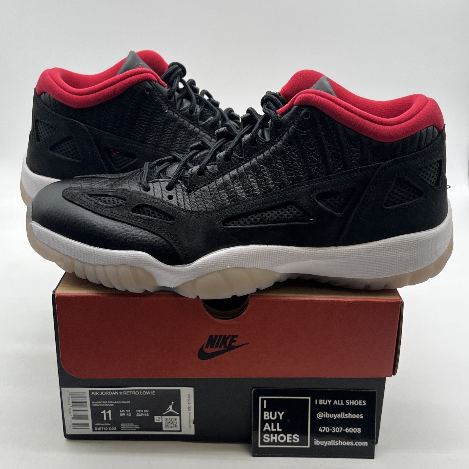 Size 11 - Air Jordan 11 Retro IE 2021 Low Bred (919712-023)