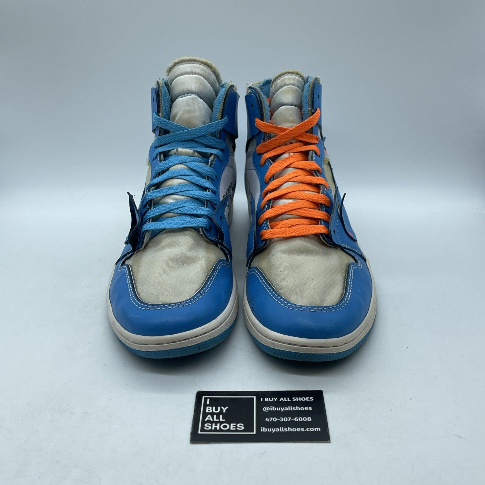 Size 12 - Jordan 1 Retro OG x Off-White High UNC Blue White Grey (AQ0818-148)