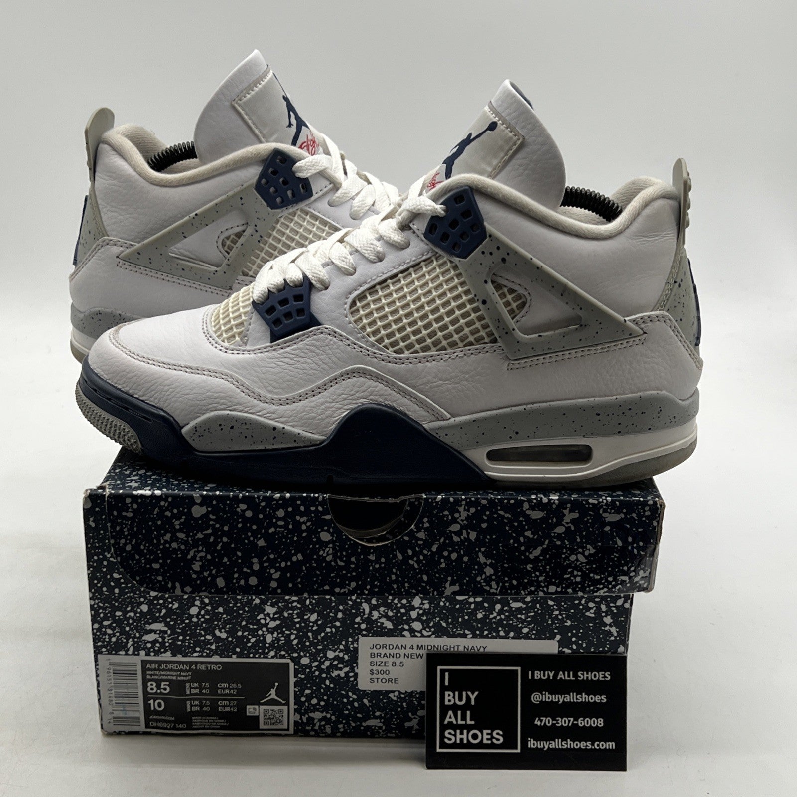 Size 8.5 - Air Jordan 4 Retro Mid Midnight Navy (DH6927-140)
