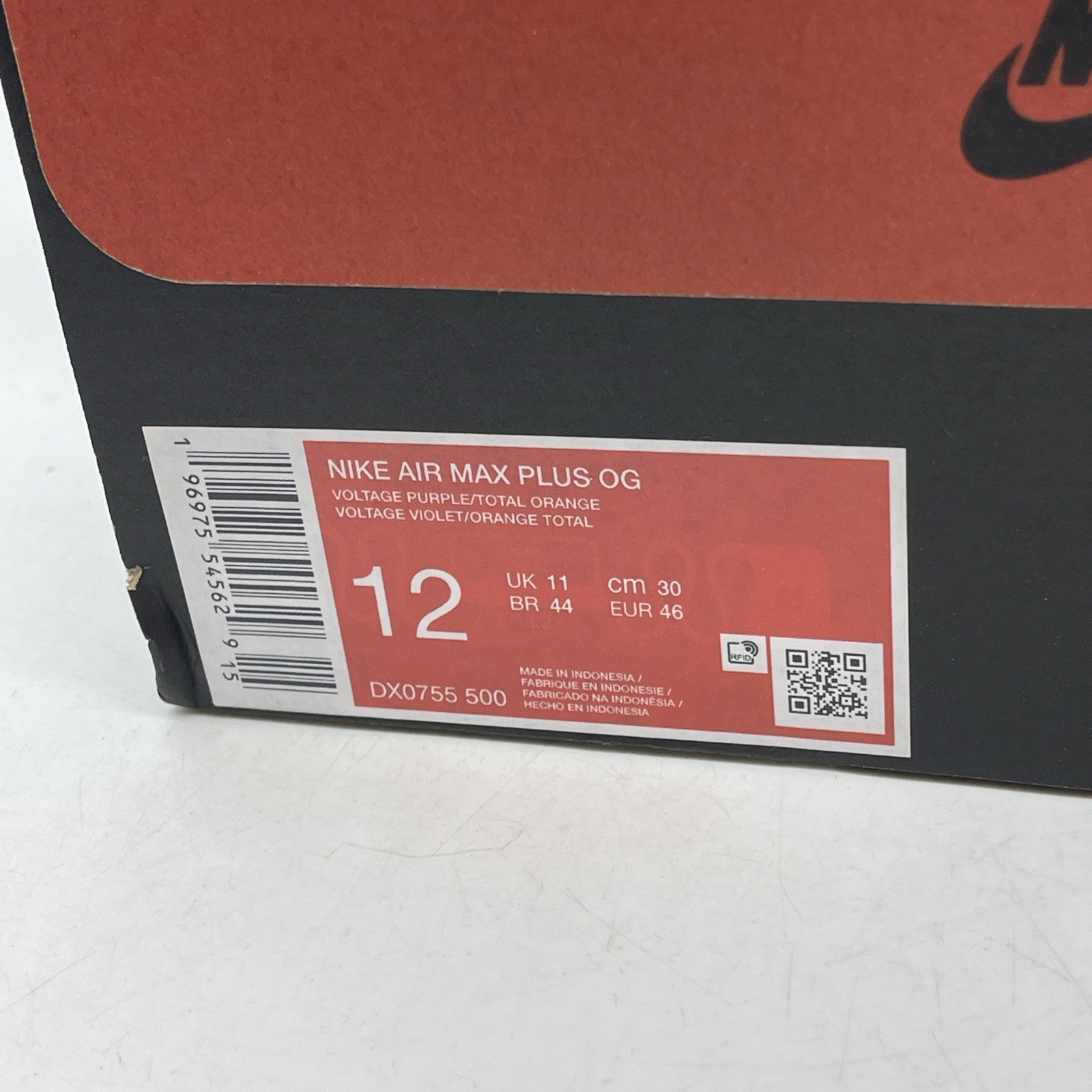 Size 12 - Nike Air Max Plus OG 2024 Voltage Purple (DX0755-500)
