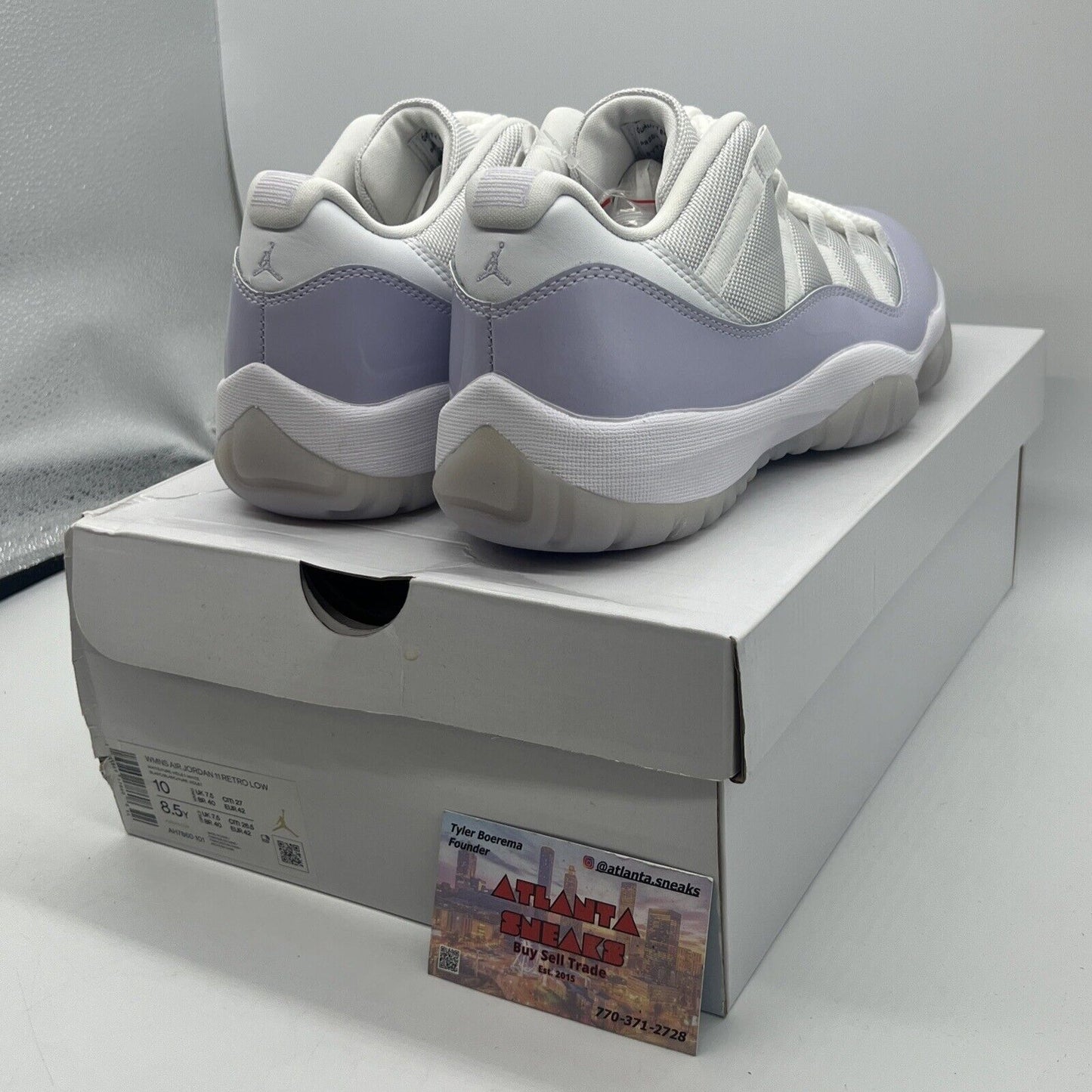 Size 10 - Jordan 11 Low Pure Violet 2022 - AH7860-101 Brand New White Og All