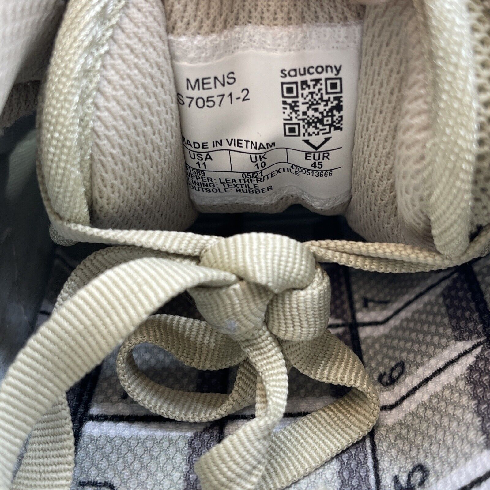 Size 6 - Saucony Shadow 6000 Megabyte Grey Brown Tan white  Suede (S70571-2)