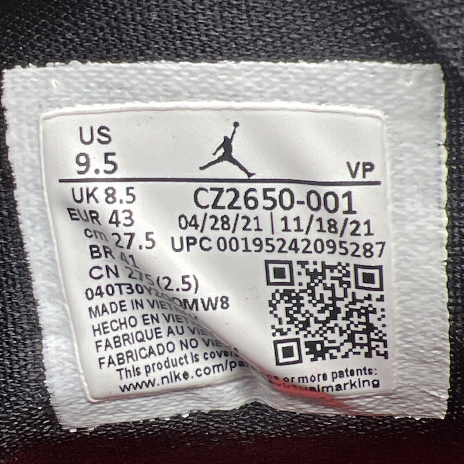 Size 9.5 - Air Jordan 36 Black Infrared Icey Suede (CZ2650-001)