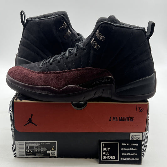 Size 13 - Air Jordan 12 Retro SP x A Ma Maniere Mid Black W (DV6989-001)