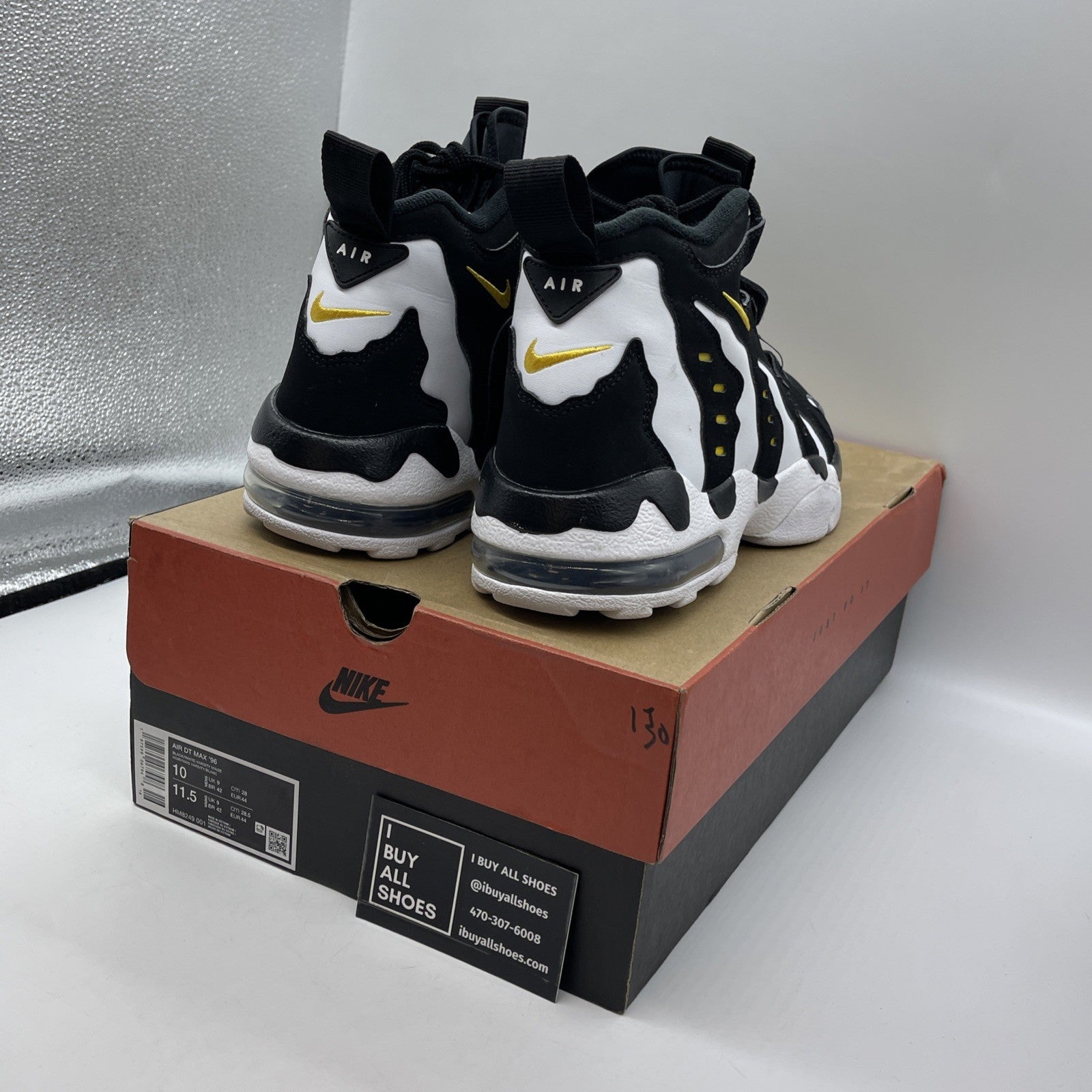 Size 10 -  Air Dt Max ‘96 Black White 2024 Yellow Suede Leather (HM8249-001)