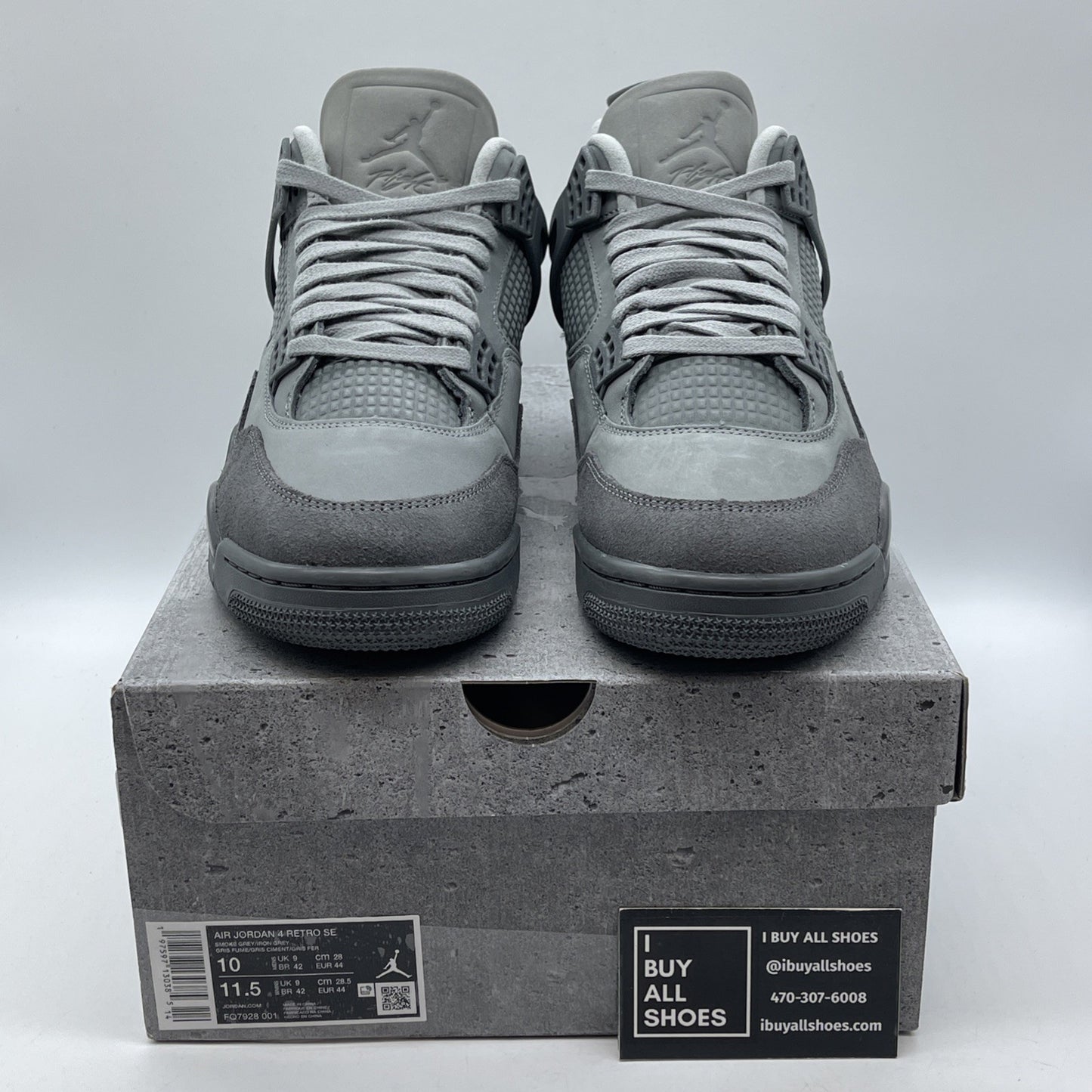 Size 10 - Air Jordan 4 Retro 2024 Paris Olympics Wet Cement (FQ7928-001)