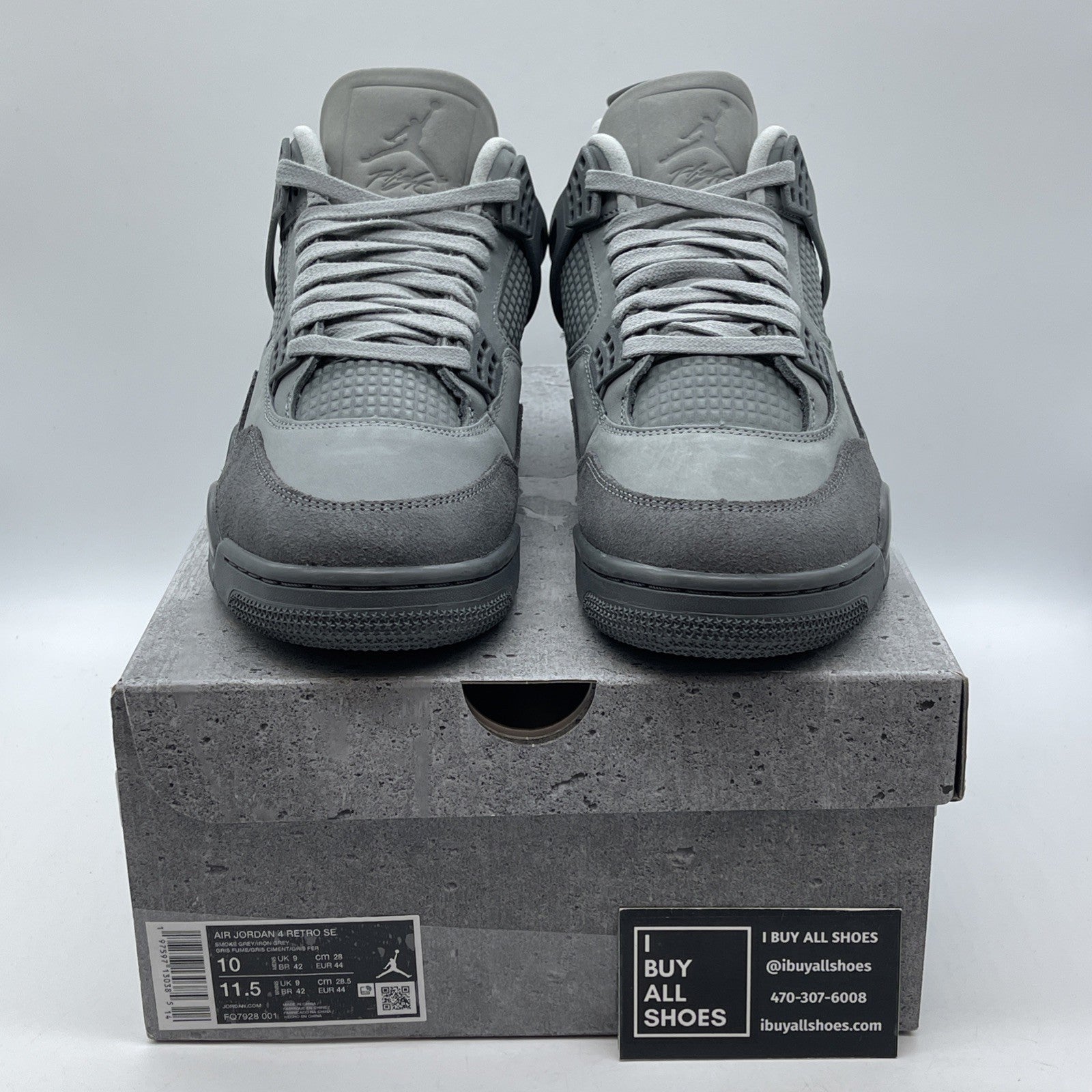 Size 10 - Air Jordan 4 Retro 2024 Paris Olympics Wet Cement (FQ7928-001)
