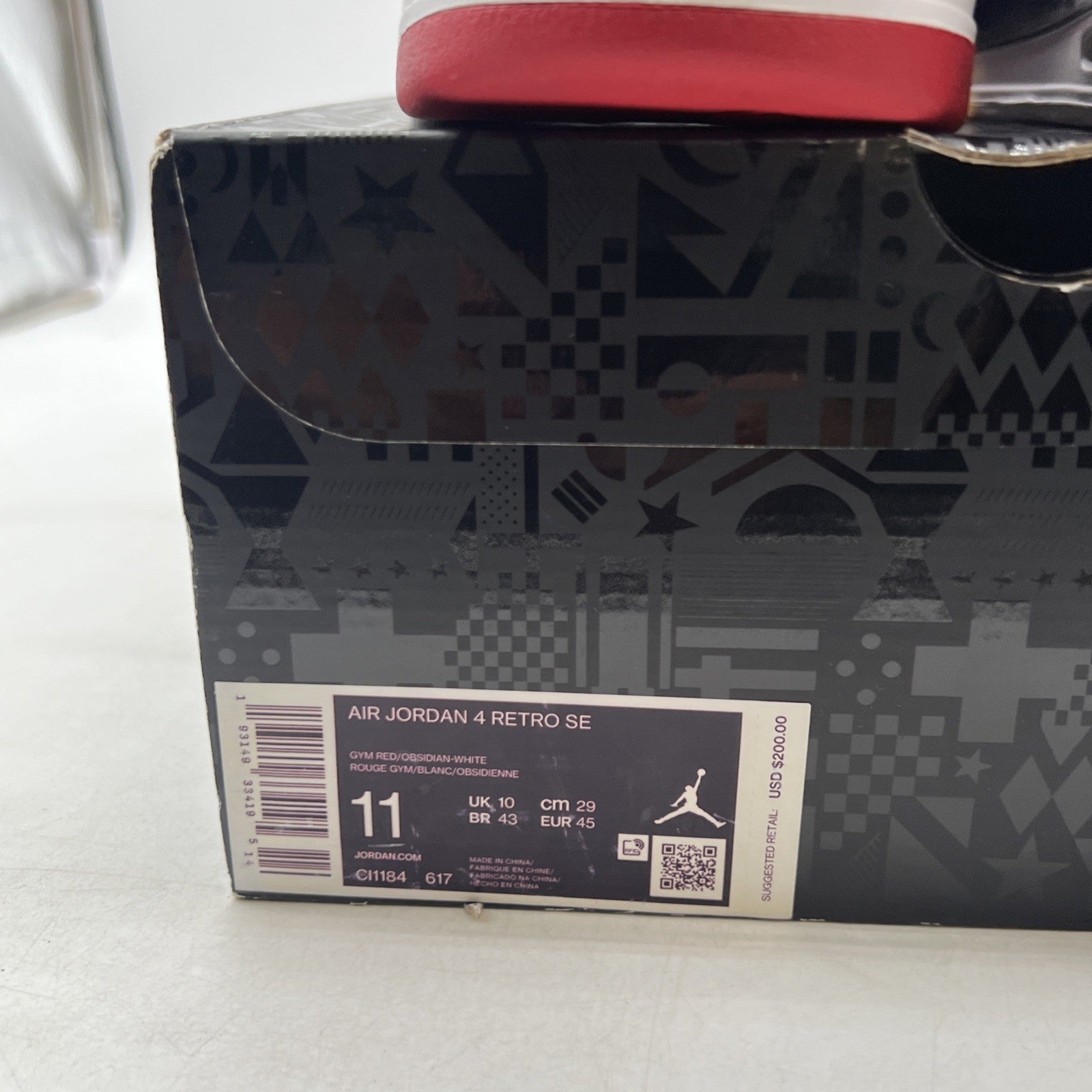 Size 11 - Air Jordan 4 Retro FIBA (CL1184-617)