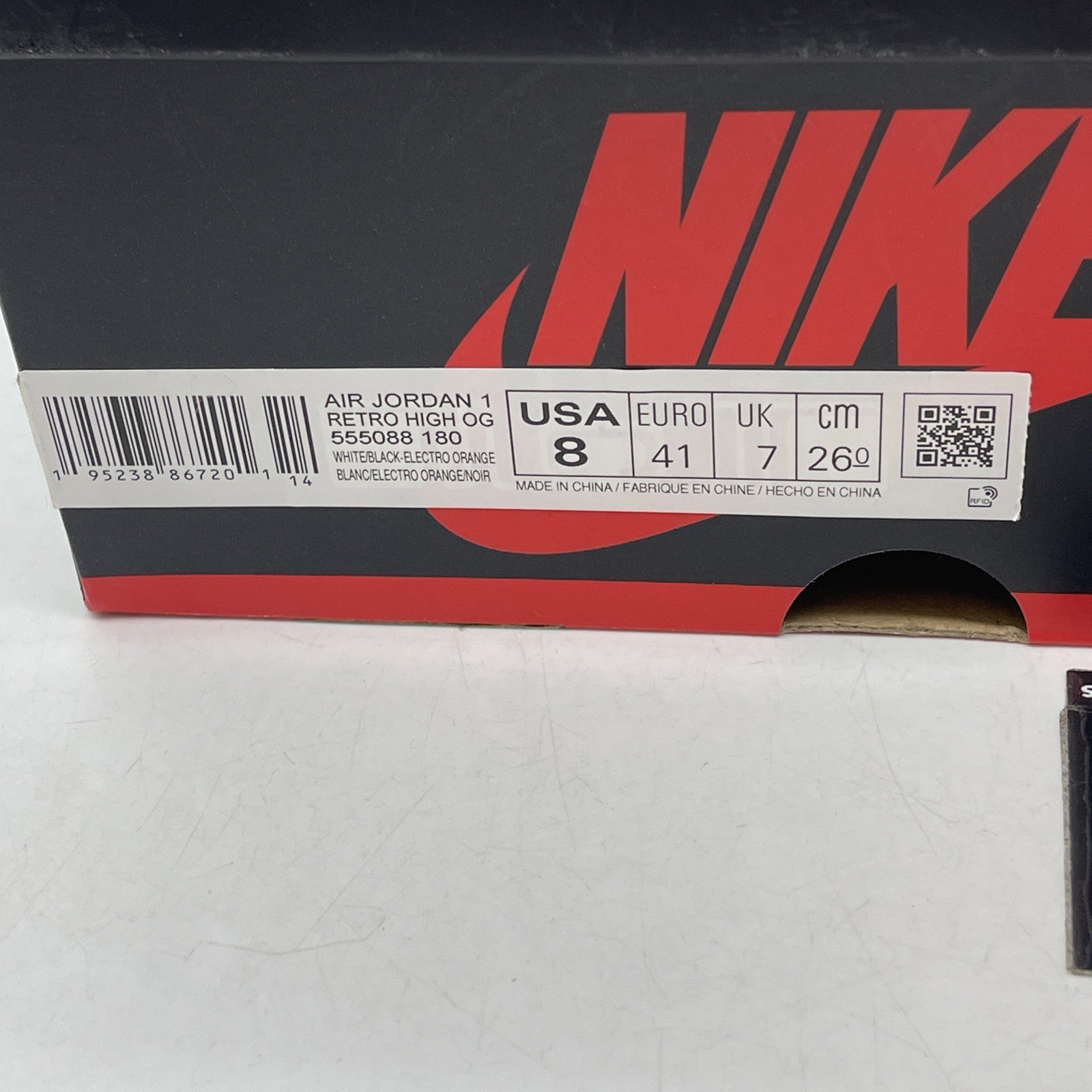 Size 8 - Air Jordan 1 Retro High Electro Orange (555088-180)