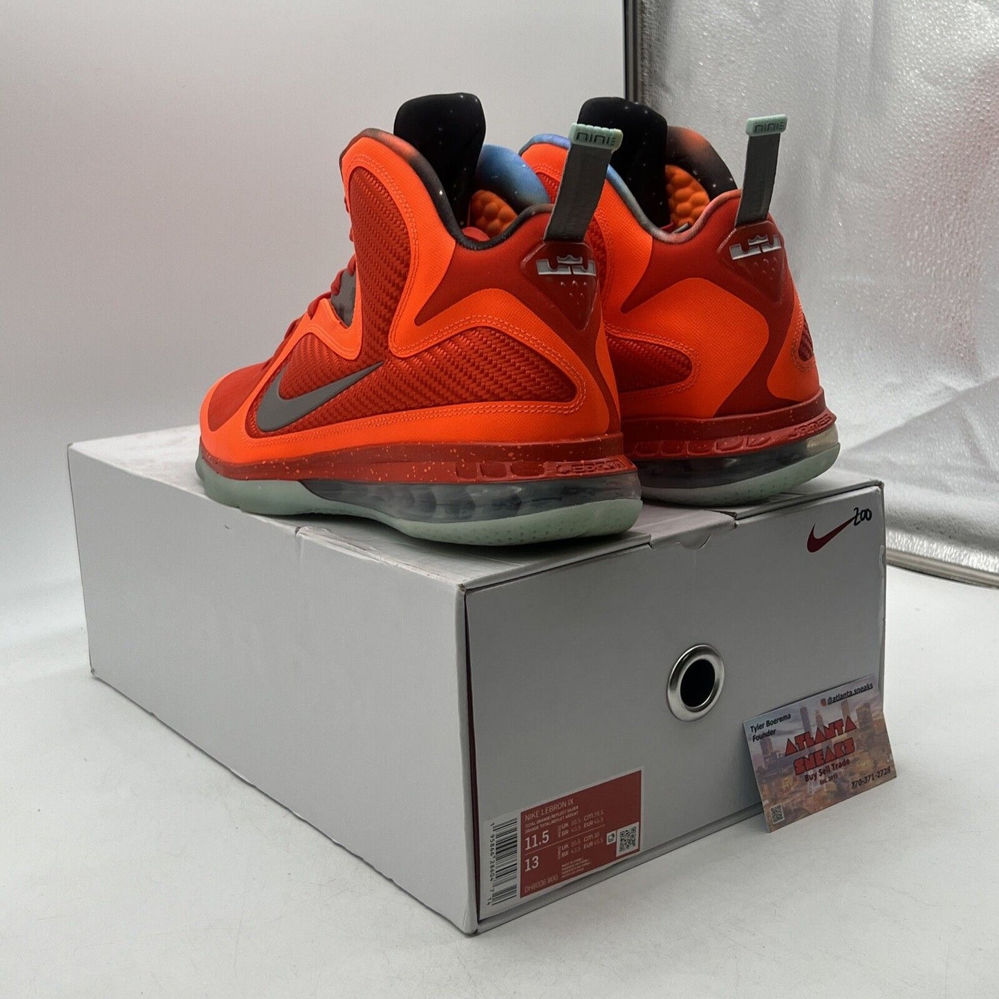 Size 11.5 - Nike LeBron 9 2022 Big Bang Orange Grey (DH8006-800)