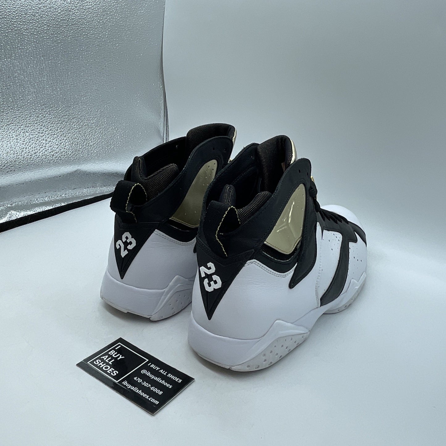 Size 14 - Air Jordan 7 Retro Champagne Black White Gold Leather (725093-140)