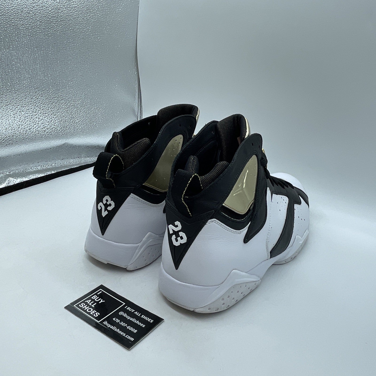 Size 14 - Air Jordan 7 Retro Champagne Black White Gold Leather (725093-140)