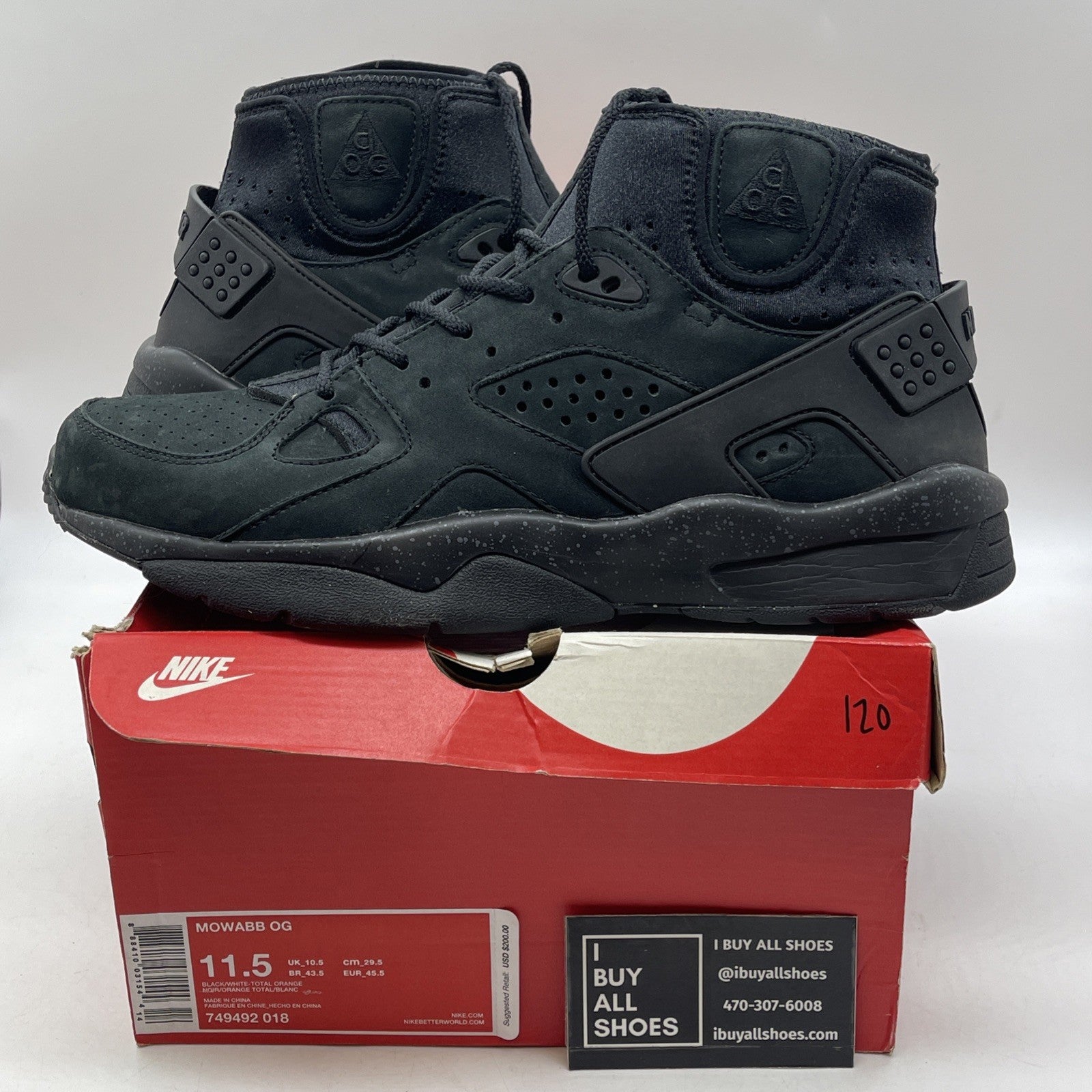 Size 11.5 - Nike Air ACG Mowabb OG Black (749492-018)