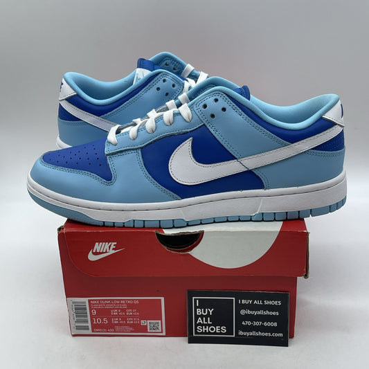 Size 9 - Nike Dunk Low Retro QS Argon Blue White Leather (DM0121-400)