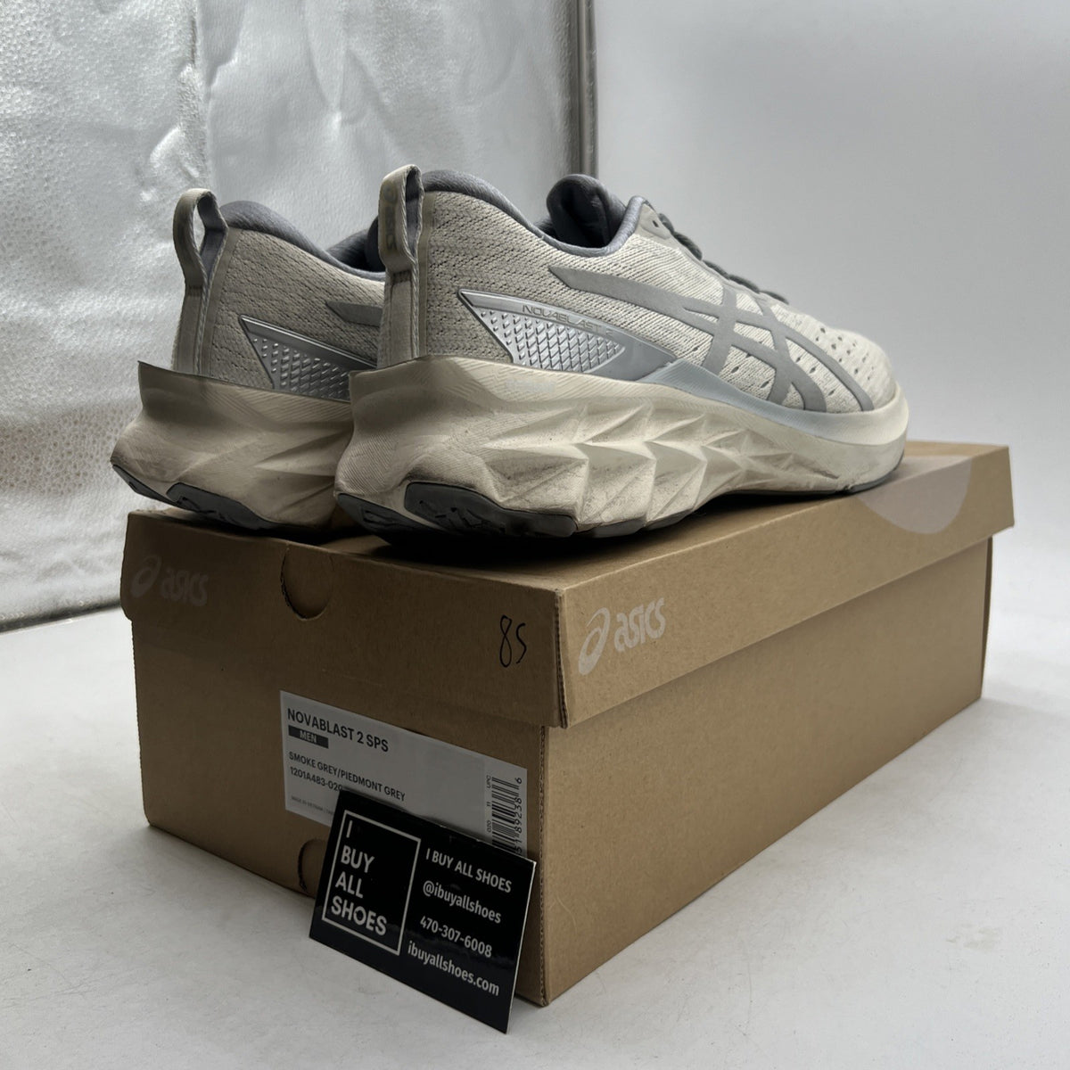 Size 11 - Asics Novablast 2 SPS Smoke Grey (1201A483-020)